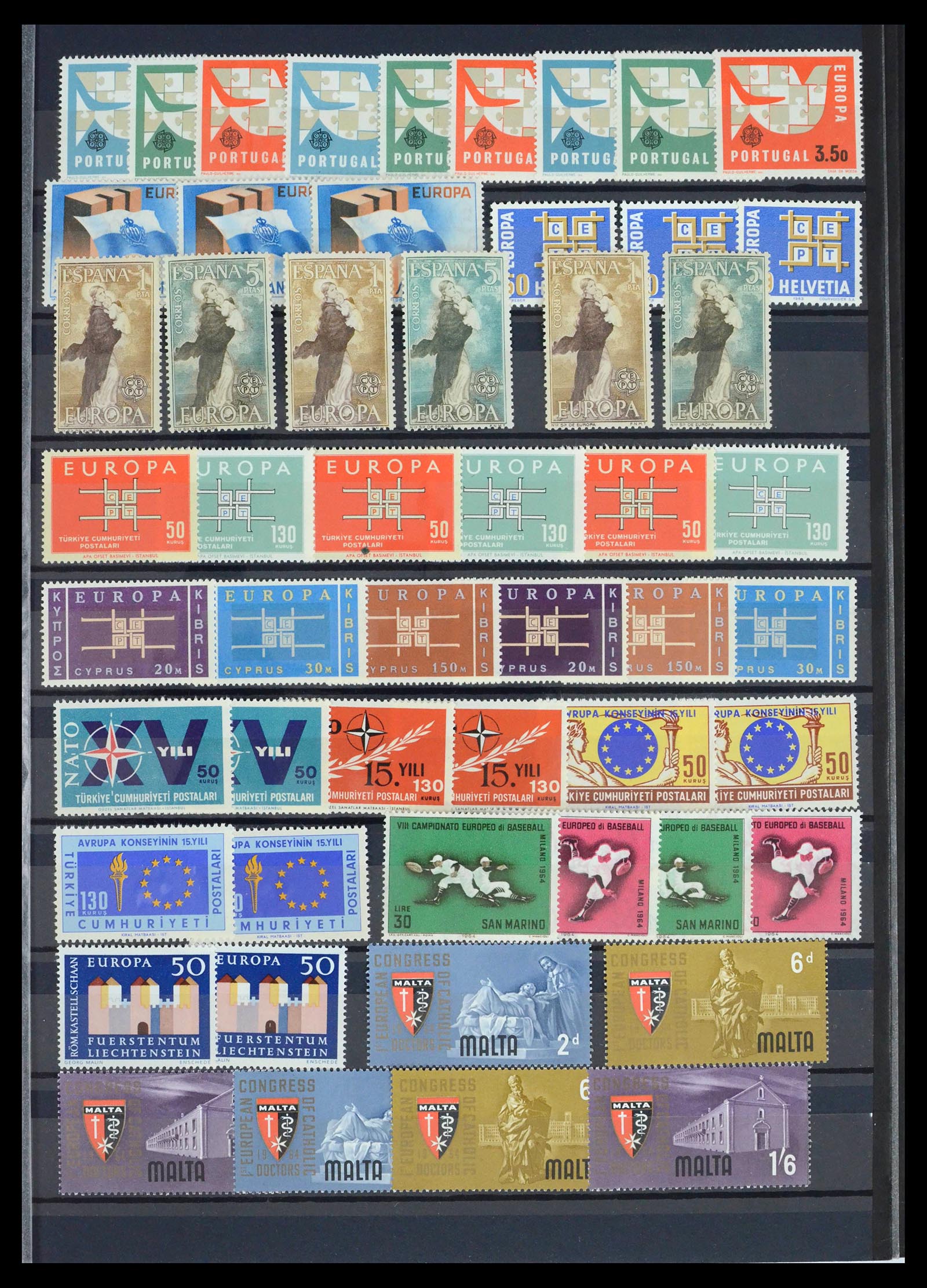 39416 0019 - Postzegelverzameling 39416 Europa CEPT 1949-2007.