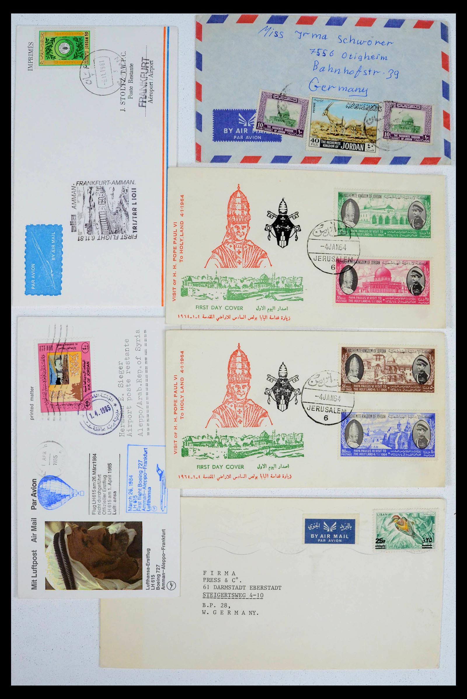 39417 0006 - Stamp collection 39417 Middle East covers 1900-2000.