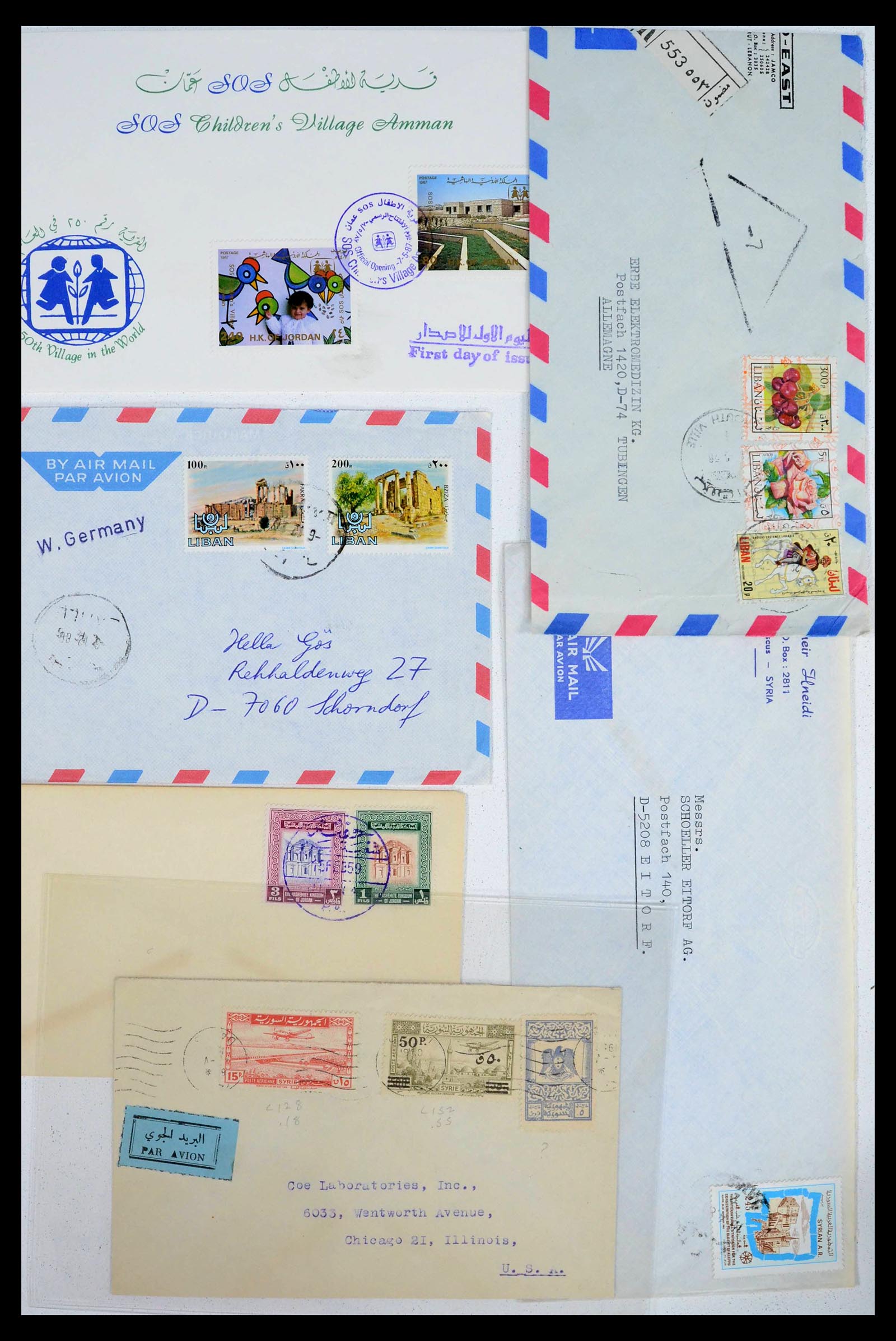 39417 0007 - Postzegelverzameling 39417 Midden Oosten brieven 1900-2000.
