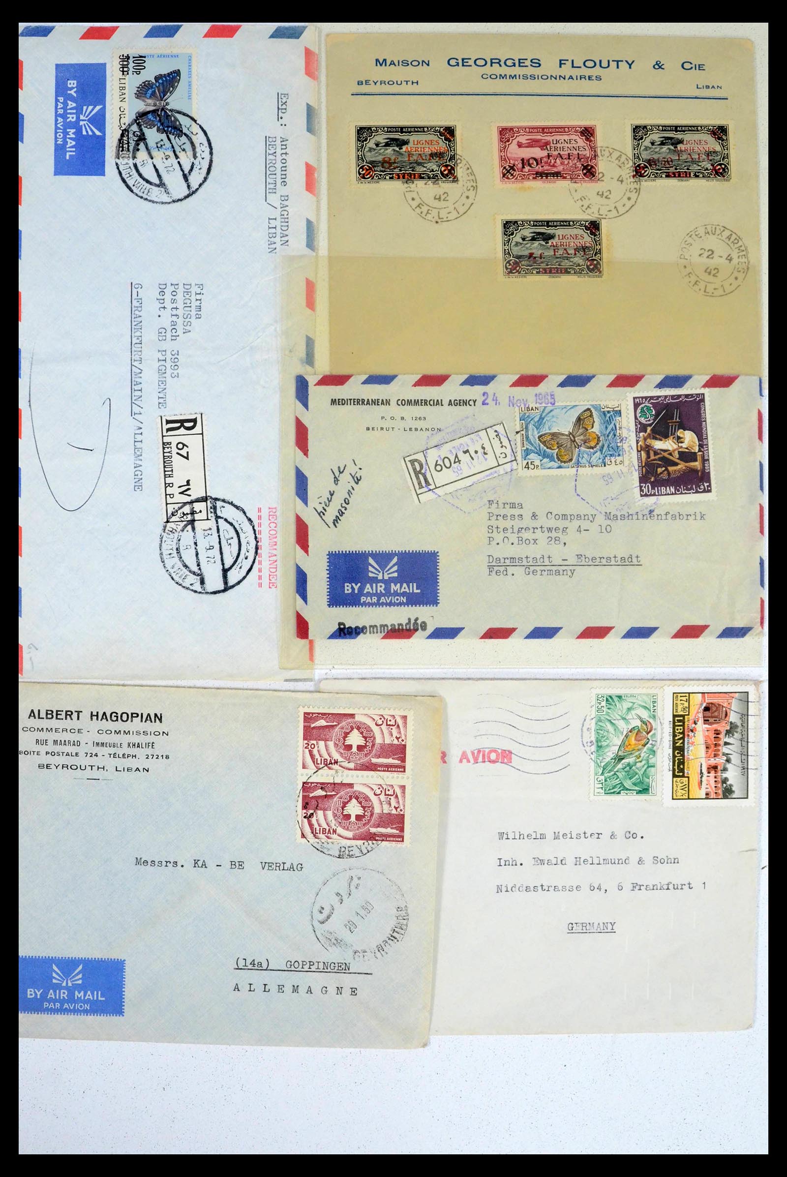39417 0008 - Postzegelverzameling 39417 Midden Oosten brieven 1900-2000.