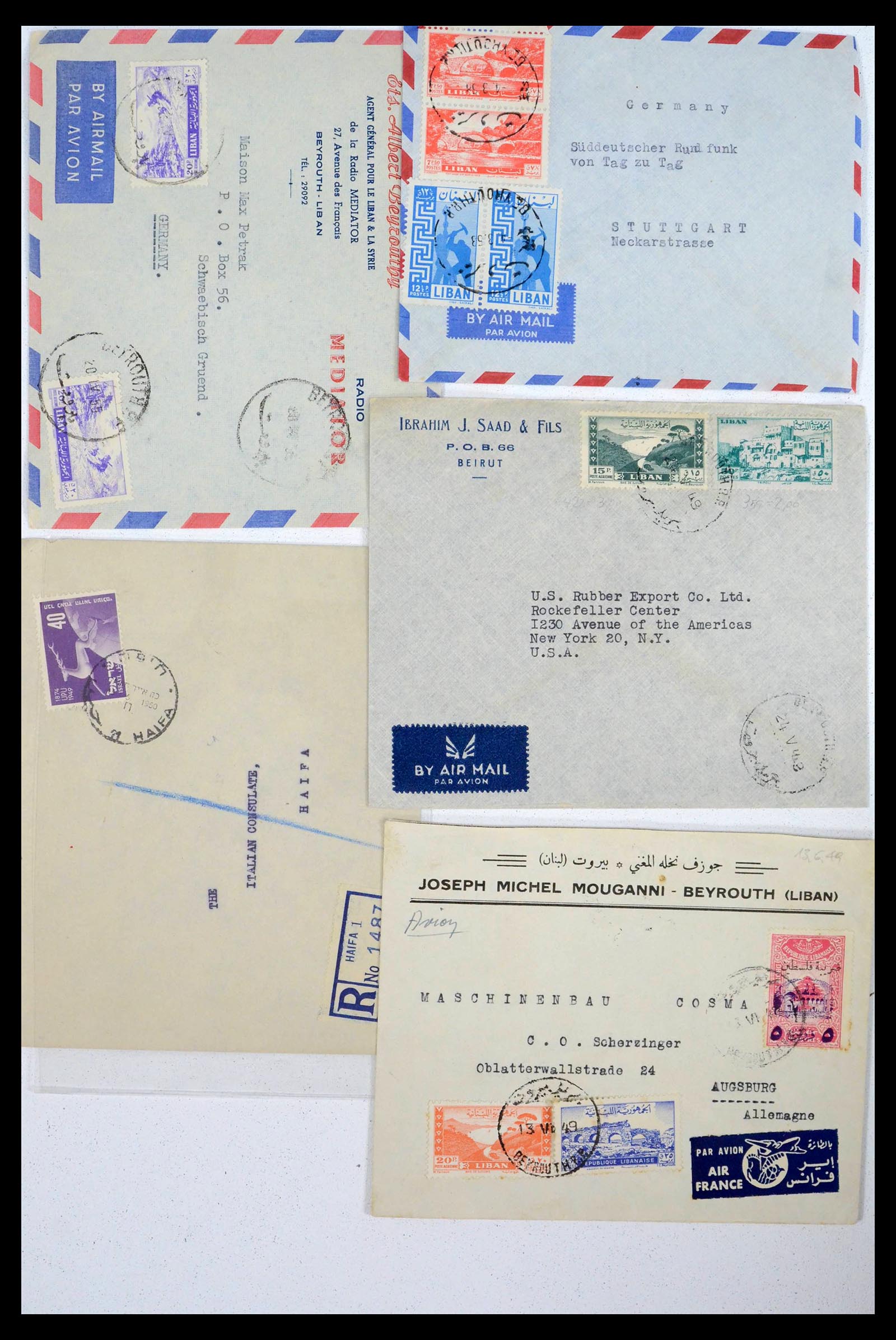 39417 0009 - Postzegelverzameling 39417 Midden Oosten brieven 1900-2000.