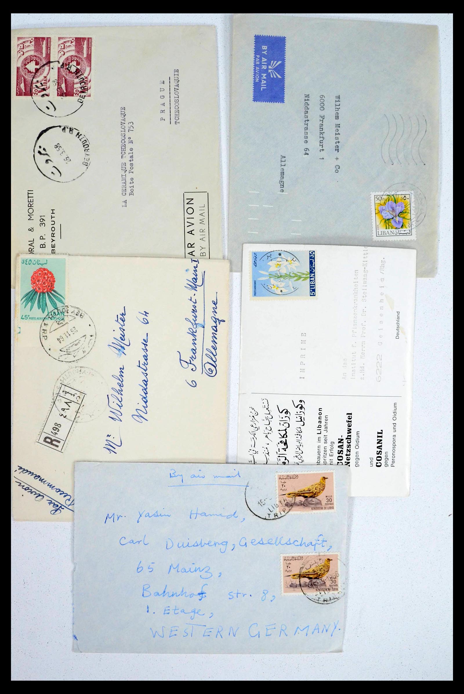 39417 0010 - Postzegelverzameling 39417 Midden Oosten brieven 1900-2000.