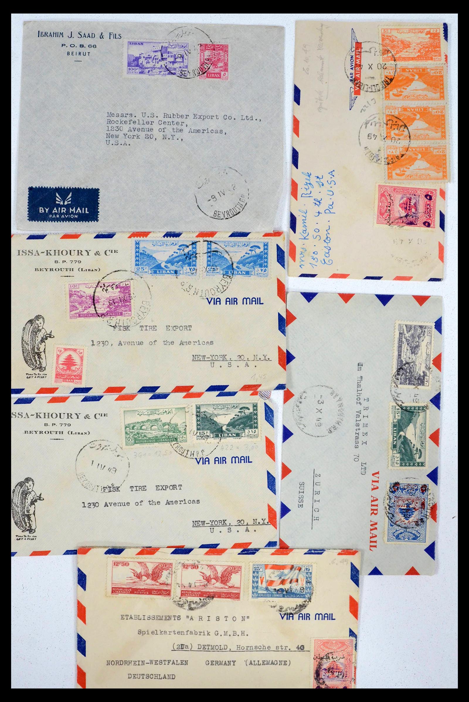39417 0011 - Postzegelverzameling 39417 Midden Oosten brieven 1900-2000.