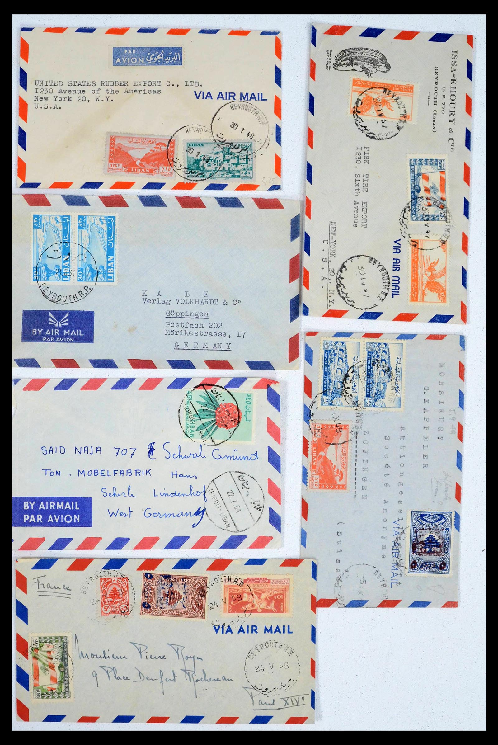 39417 0012 - Stamp collection 39417 Middle East covers 1900-2000.