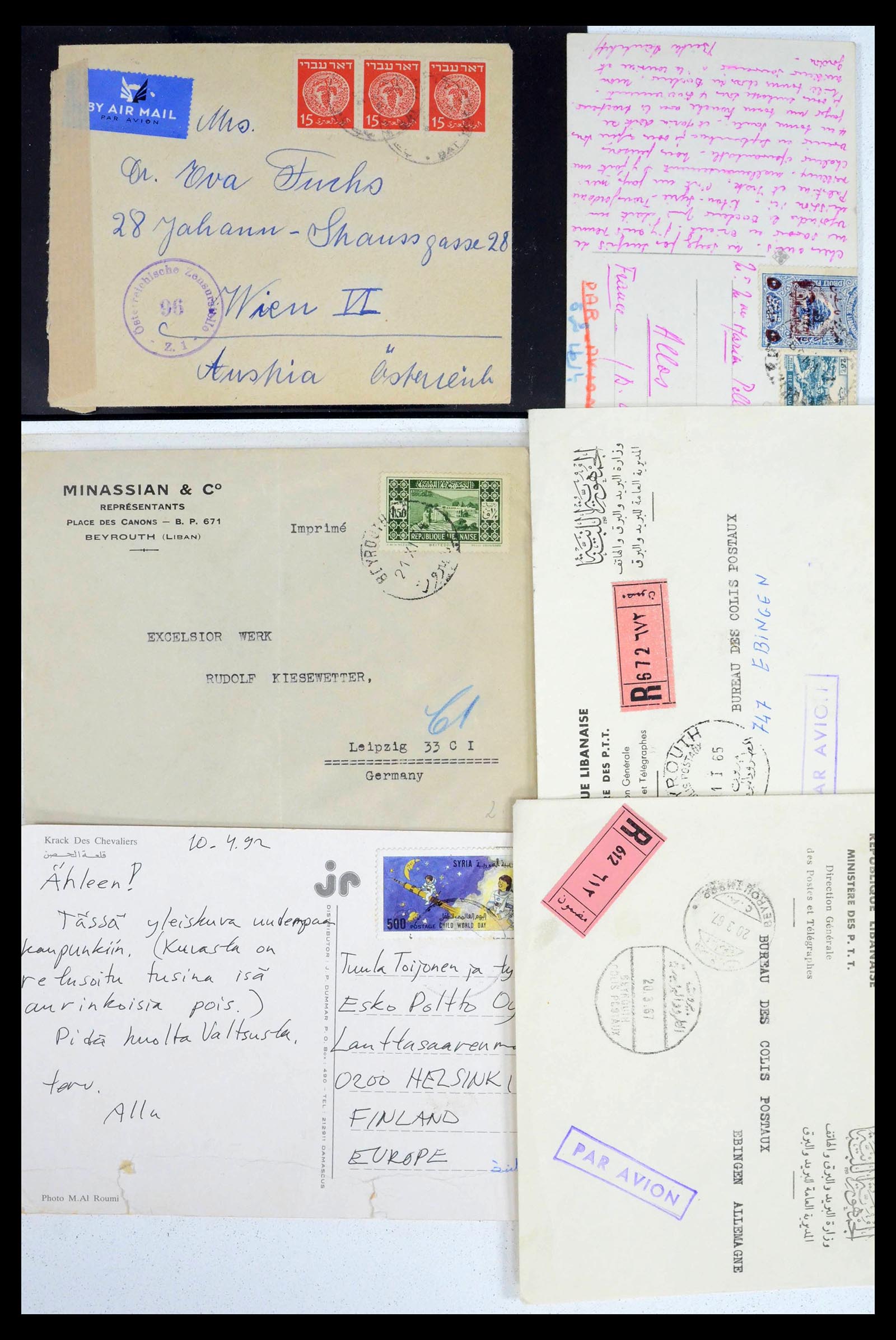 39417 0014 - Postzegelverzameling 39417 Midden Oosten brieven 1900-2000.