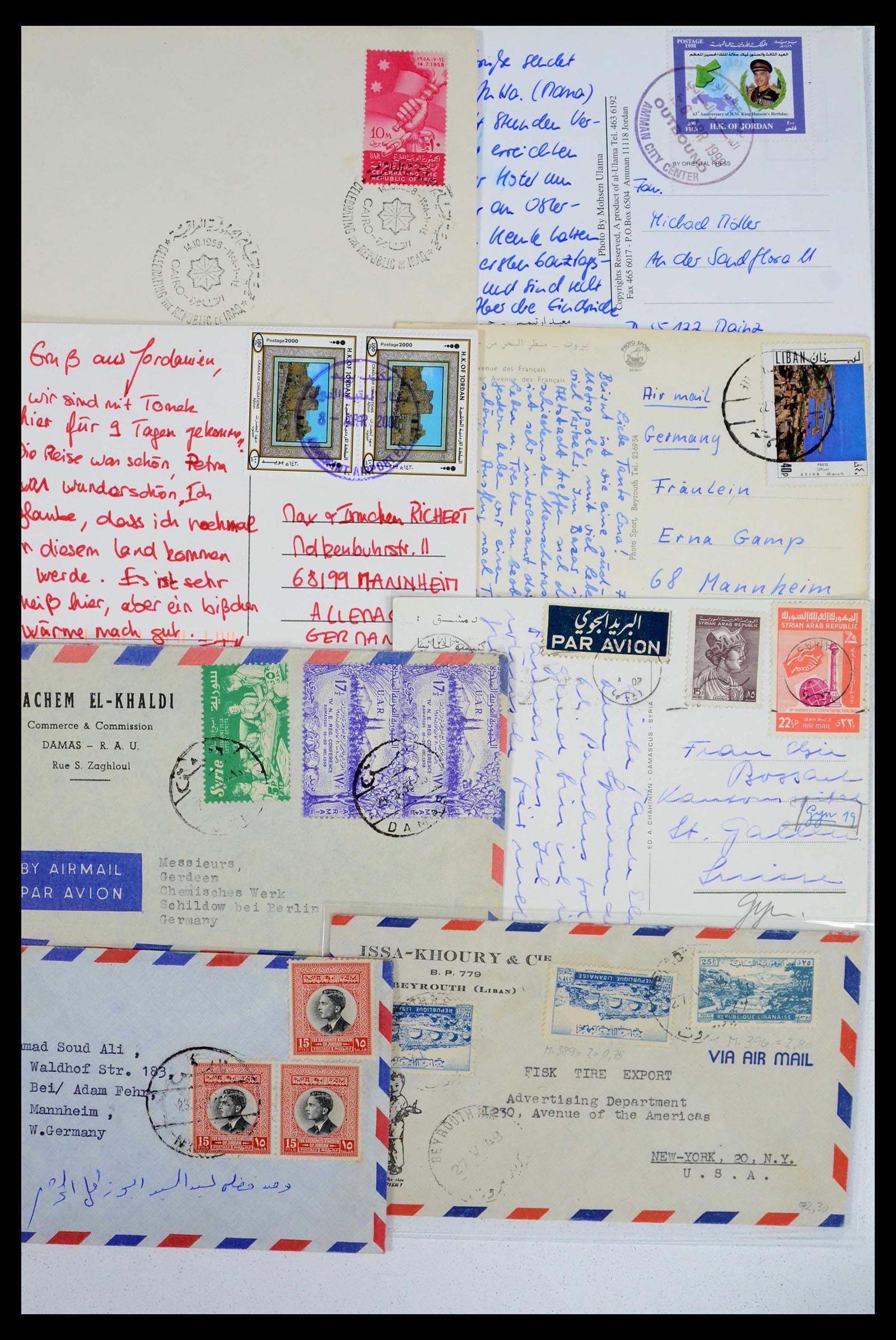 39417 0017 - Postzegelverzameling 39417 Midden Oosten brieven 1900-2000.