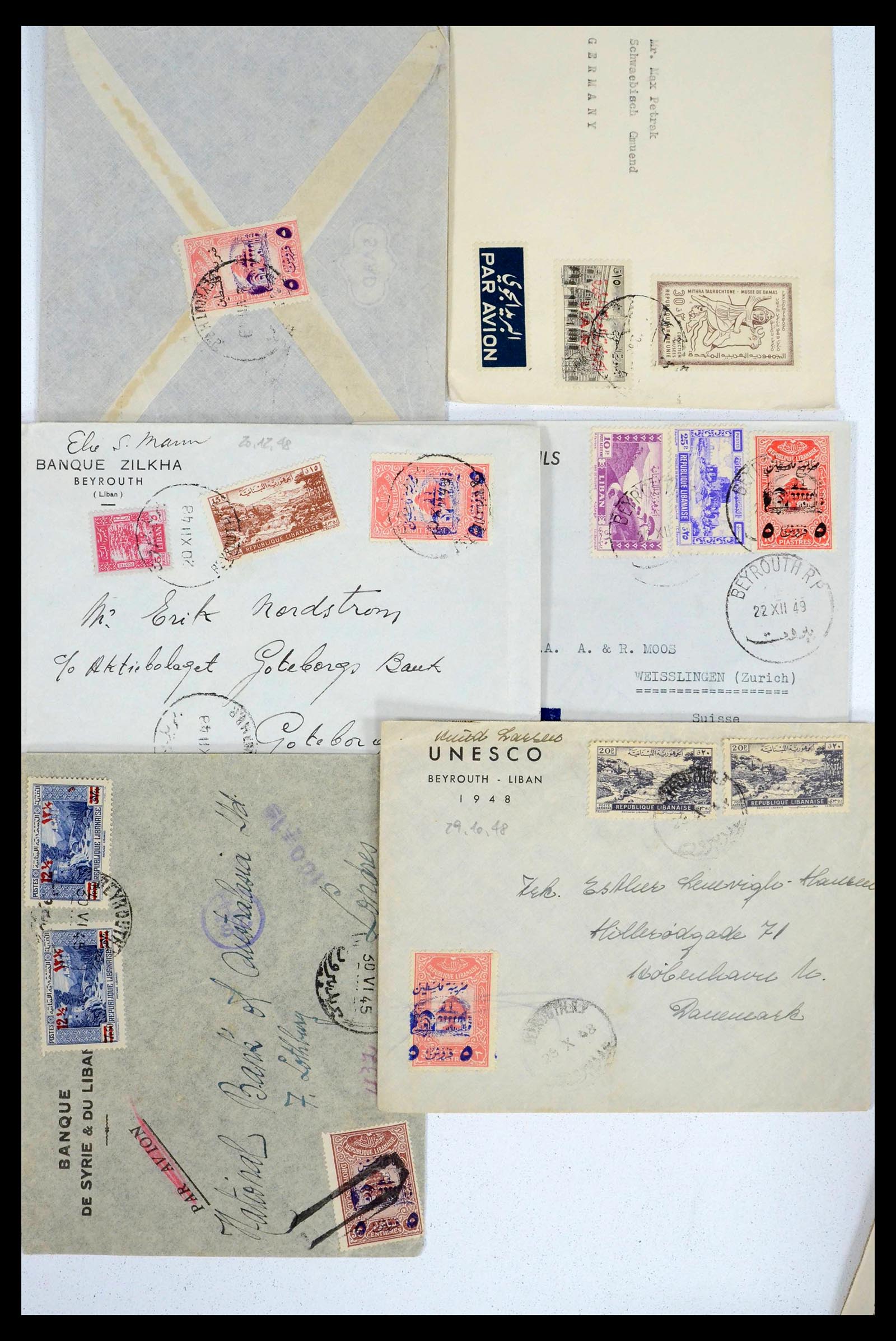 39417 0019 - Postzegelverzameling 39417 Midden Oosten brieven 1900-2000.