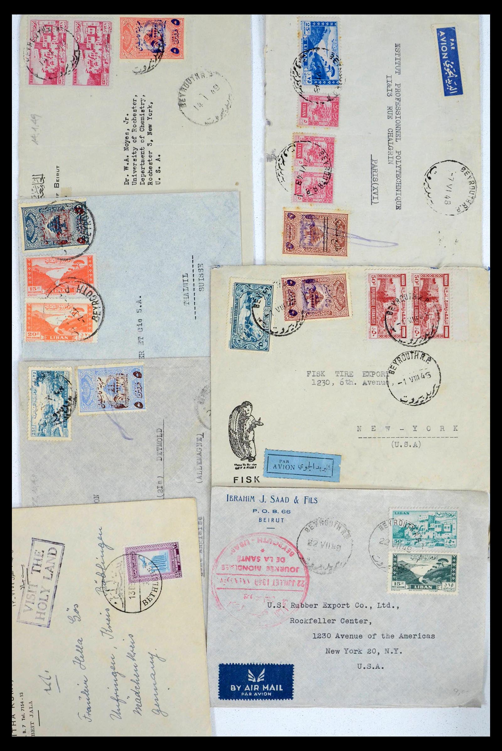 39417 0020 - Postzegelverzameling 39417 Midden Oosten brieven 1900-2000.