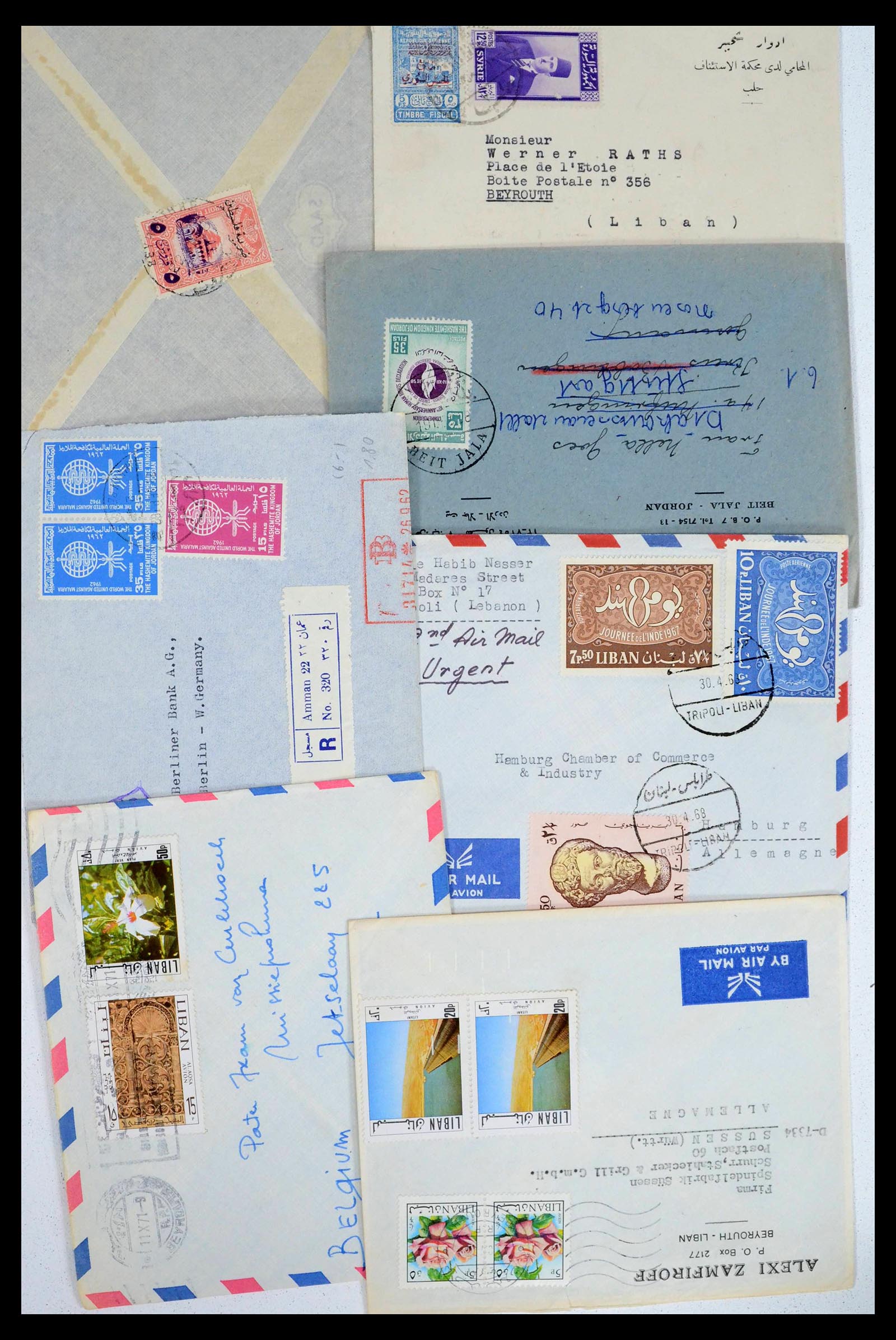 39417 0021 - Postzegelverzameling 39417 Midden Oosten brieven 1900-2000.