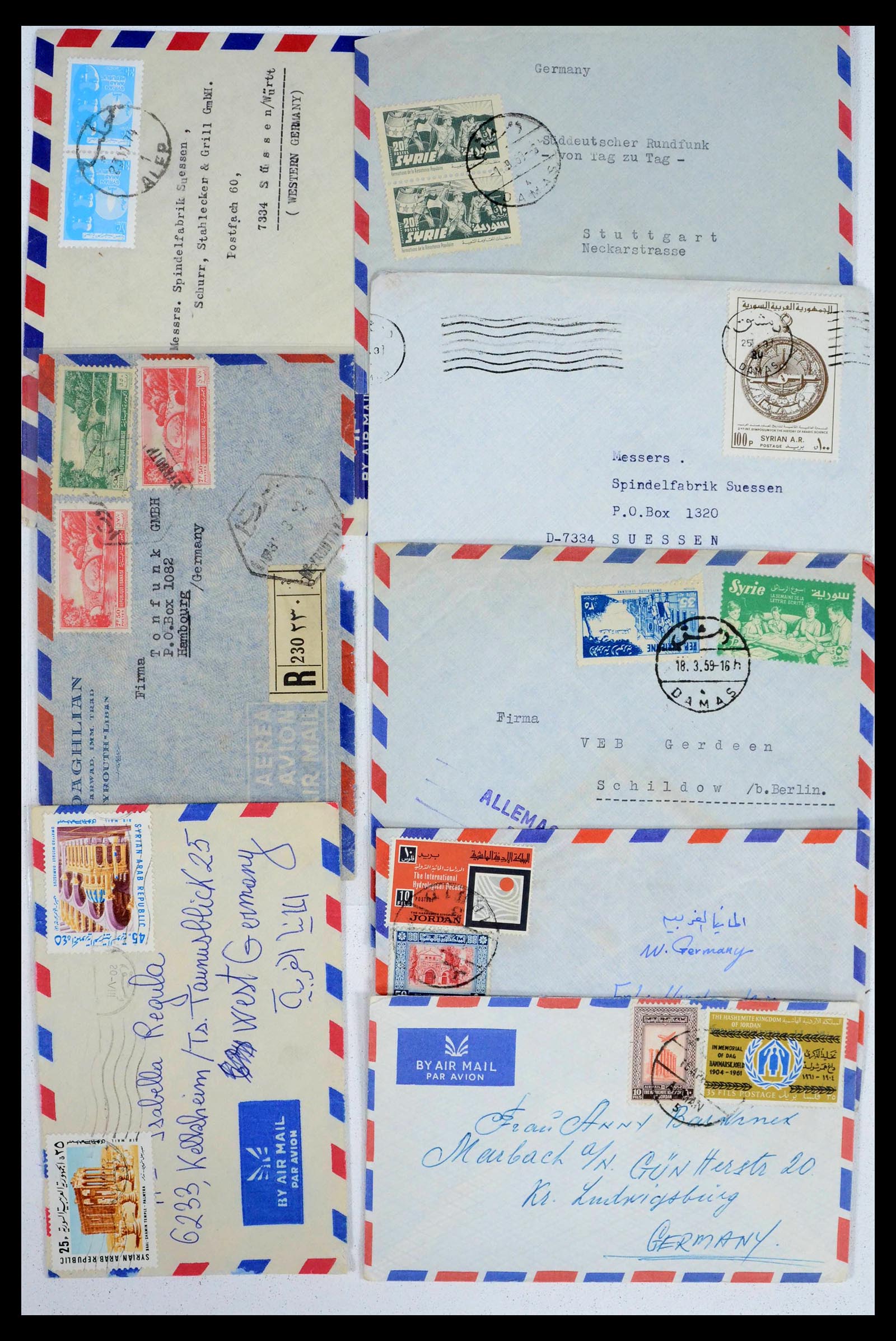 39417 0022 - Postzegelverzameling 39417 Midden Oosten brieven 1900-2000.