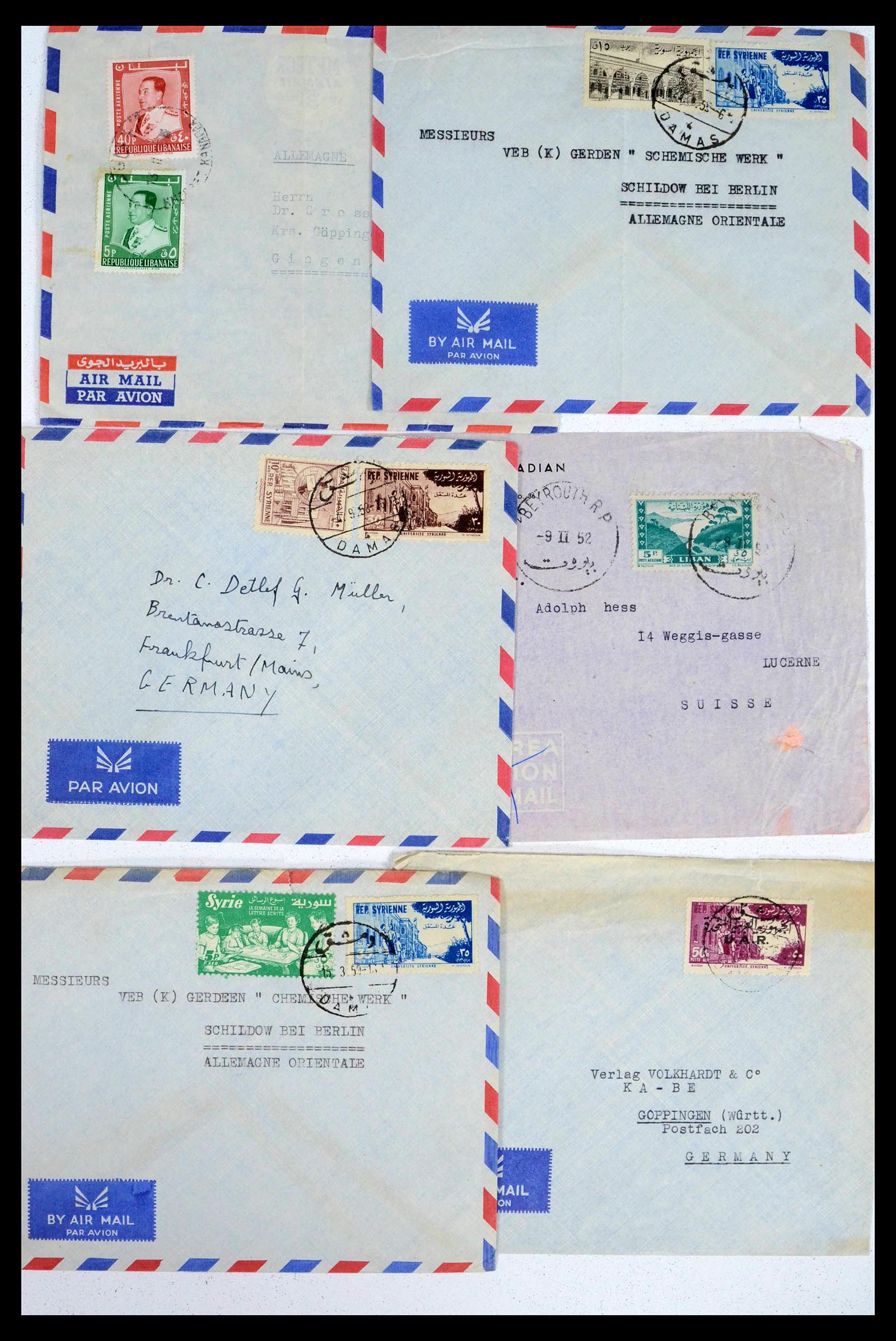 39417 0023 - Postzegelverzameling 39417 Midden Oosten brieven 1900-2000.