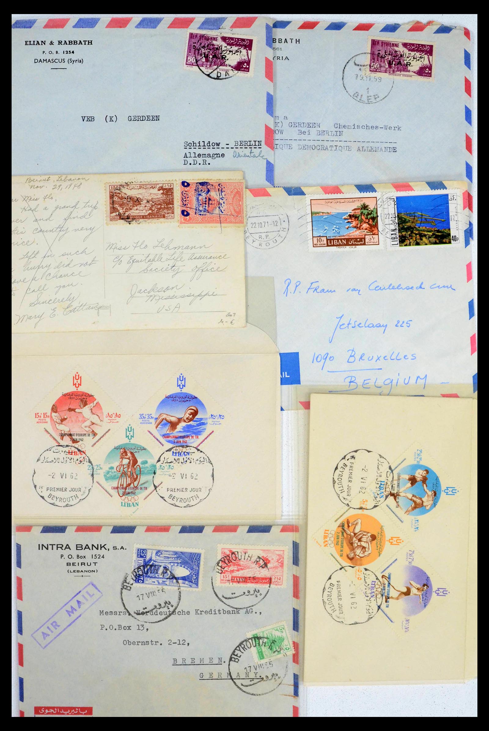 39417 0025 - Postzegelverzameling 39417 Midden Oosten brieven 1900-2000.
