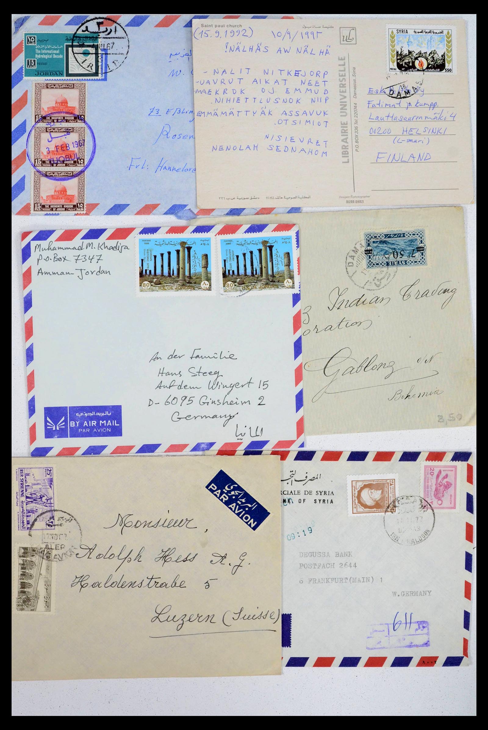 39417 0028 - Postzegelverzameling 39417 Midden Oosten brieven 1900-2000.