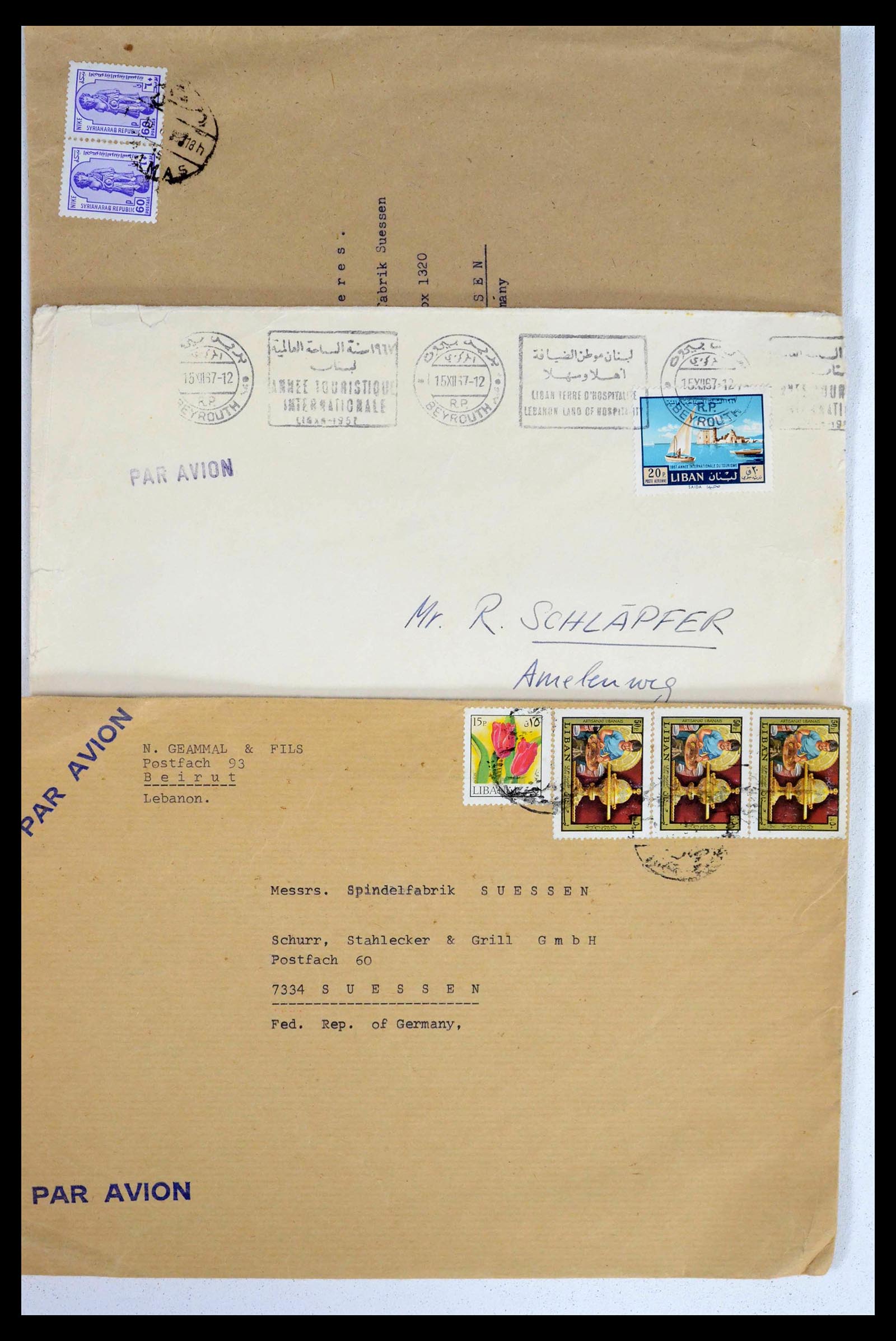 39417 0031 - Postzegelverzameling 39417 Midden Oosten brieven 1900-2000.