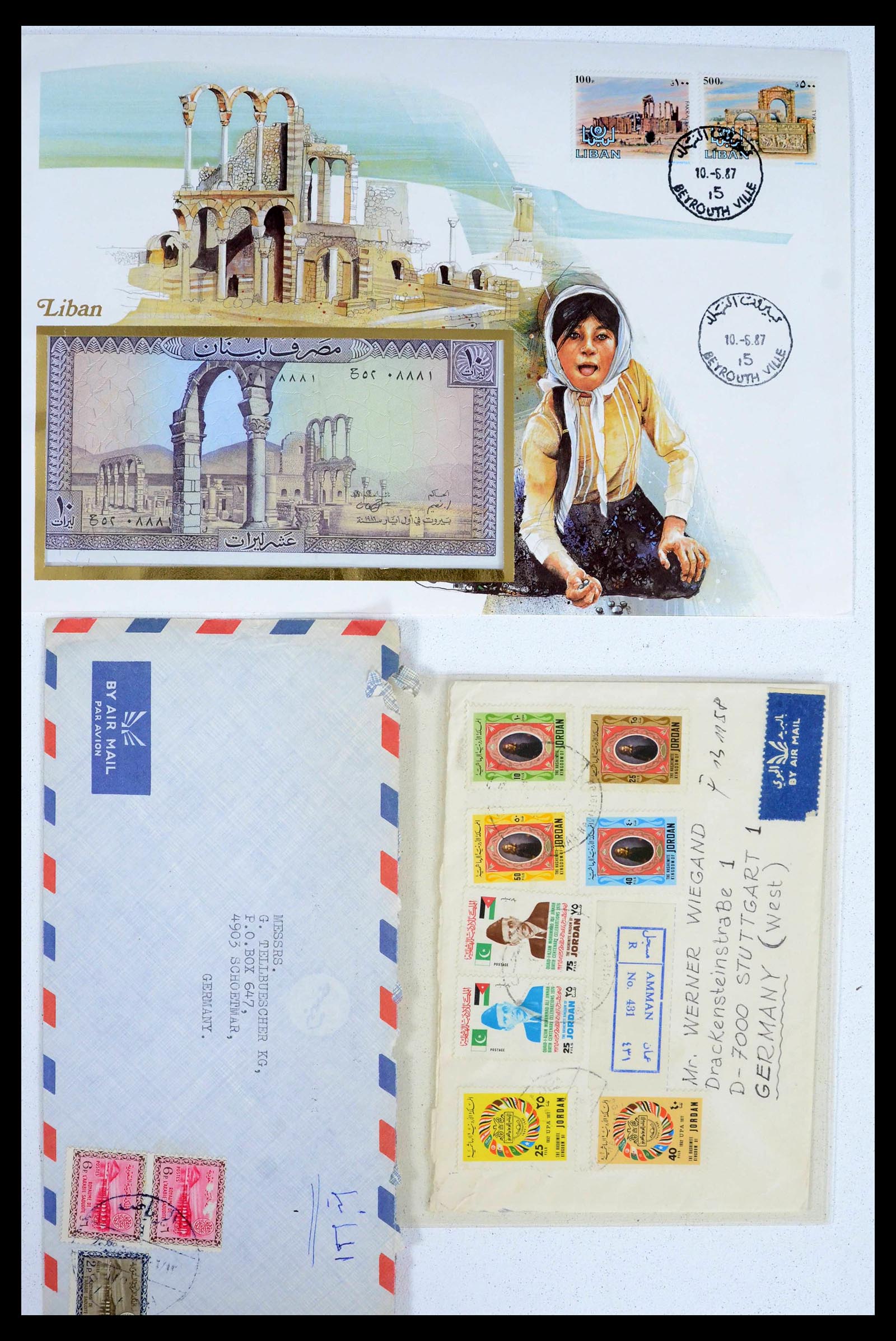 39417 0032 - Postzegelverzameling 39417 Midden Oosten brieven 1900-2000.