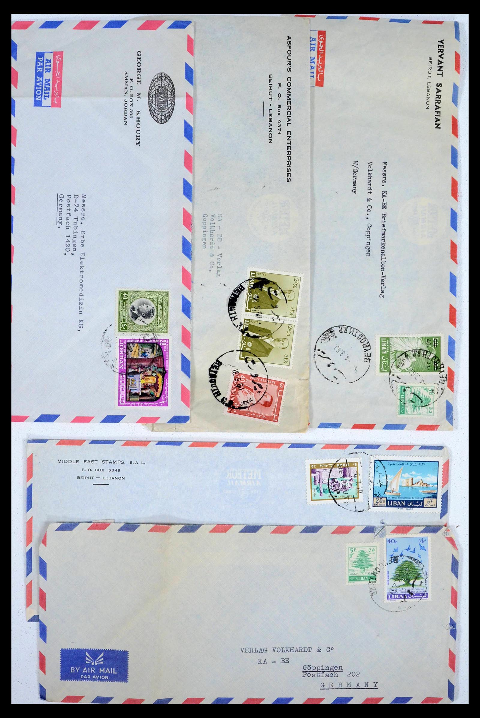 39417 0034 - Postzegelverzameling 39417 Midden Oosten brieven 1900-2000.