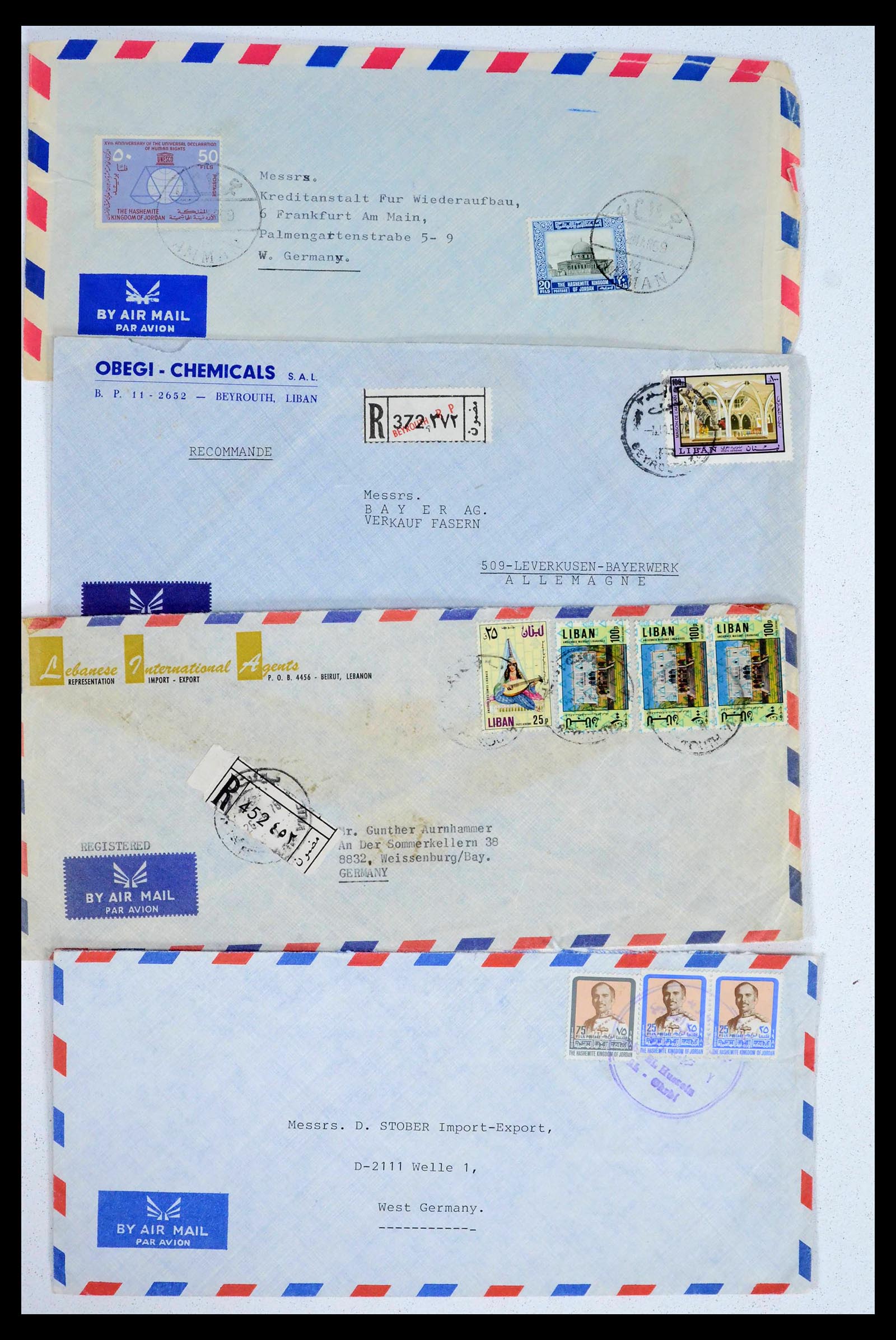 39417 0035 - Postzegelverzameling 39417 Midden Oosten brieven 1900-2000.