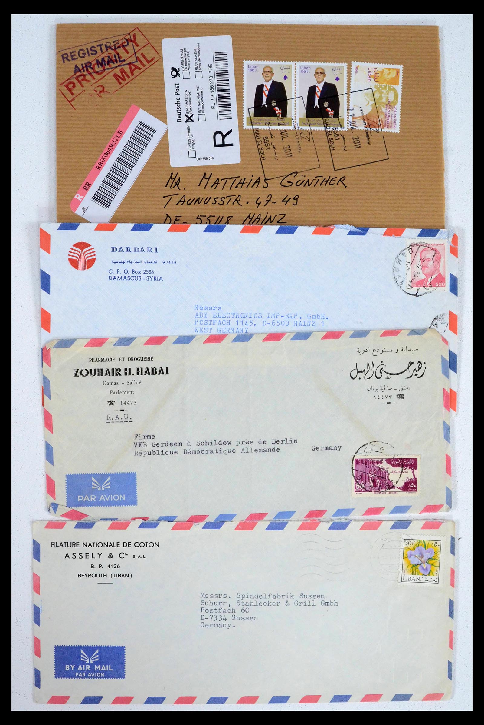 39417 0036 - Postzegelverzameling 39417 Midden Oosten brieven 1900-2000.