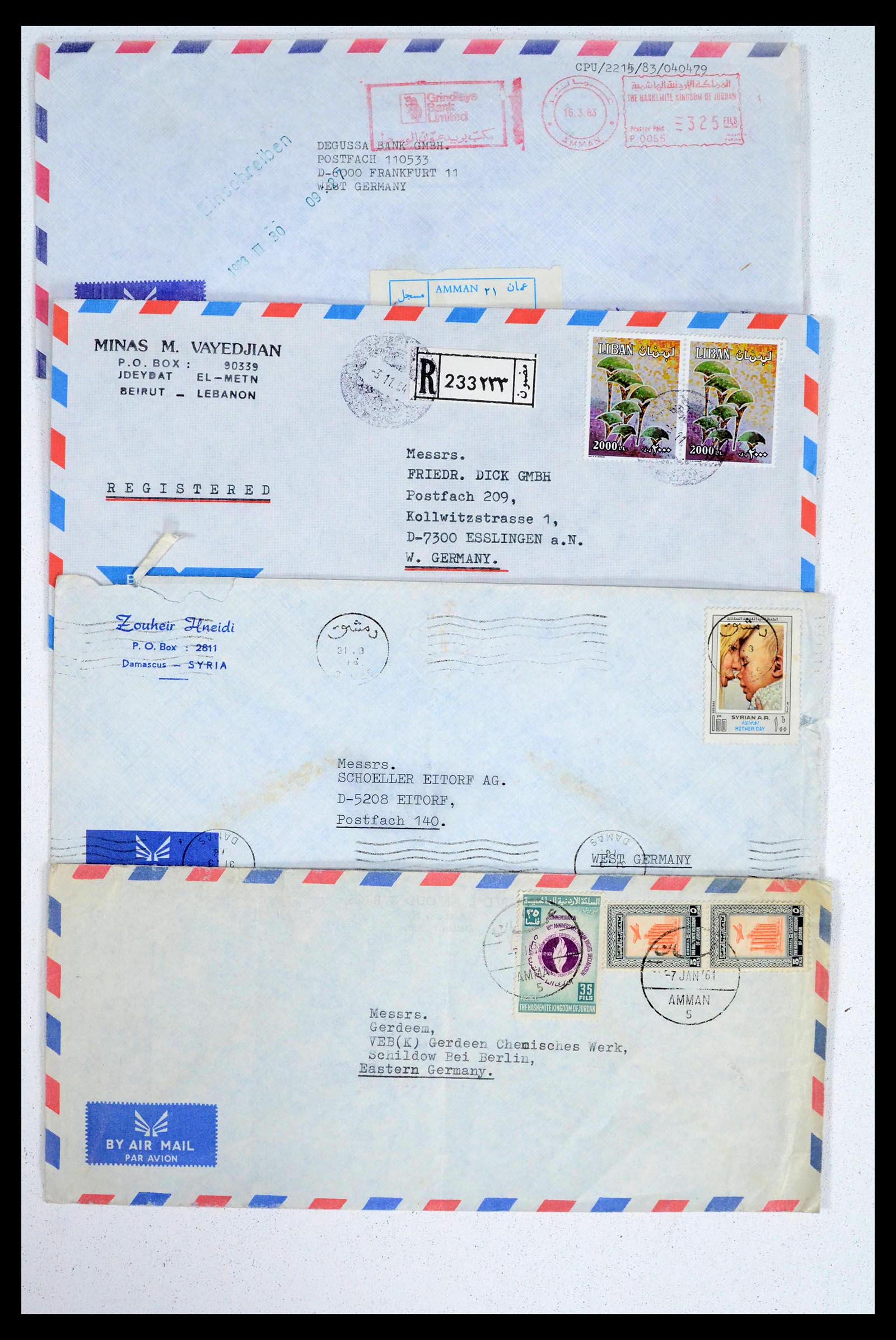 39417 0038 - Postzegelverzameling 39417 Midden Oosten brieven 1900-2000.