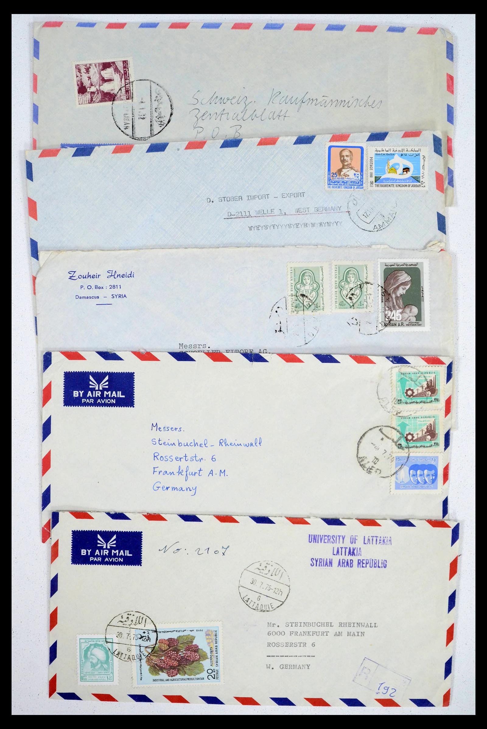 39417 0039 - Postzegelverzameling 39417 Midden Oosten brieven 1900-2000.