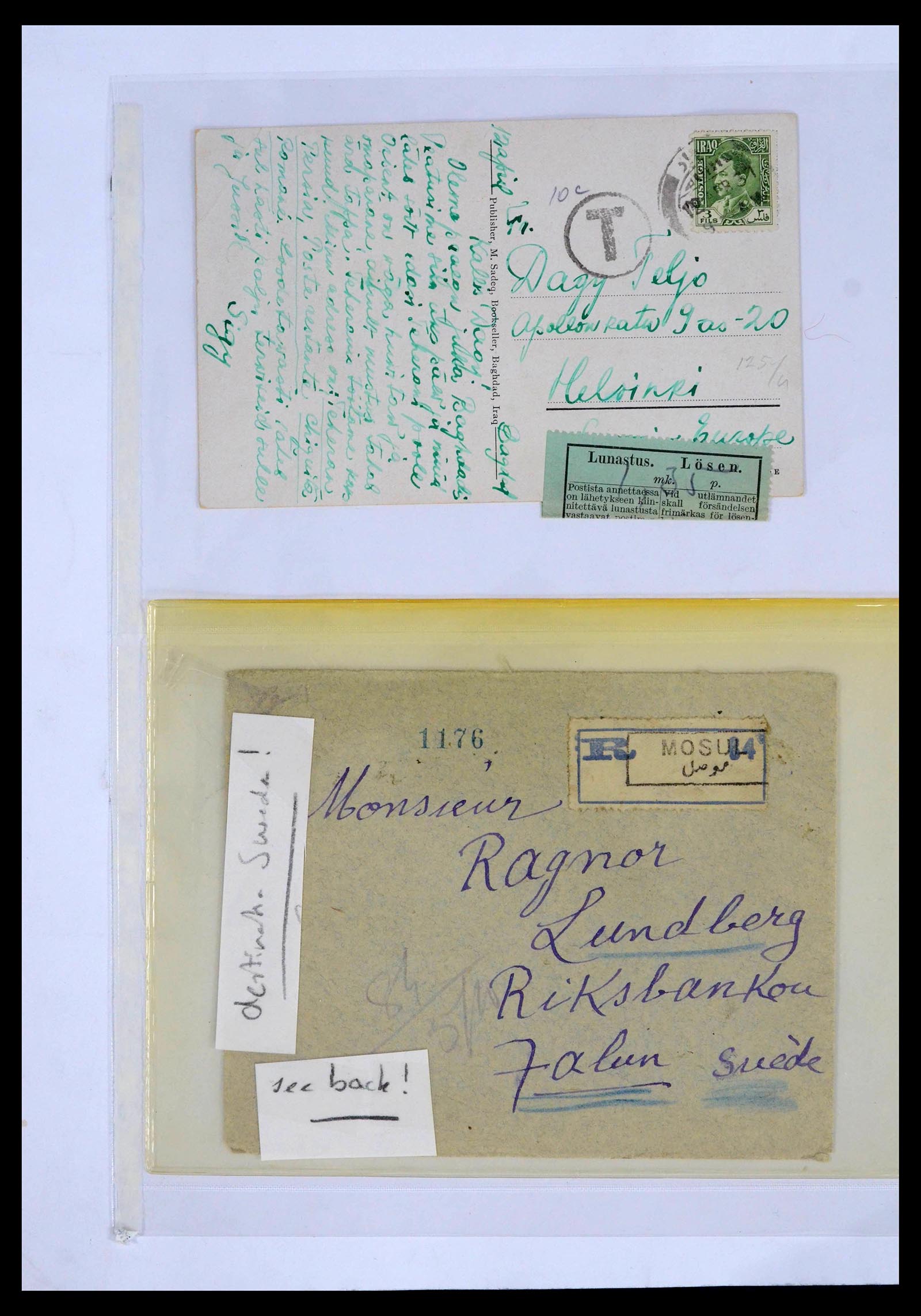 39418 0002 - Postzegelverzameling 39418 Irak brieven 1921-2001.
