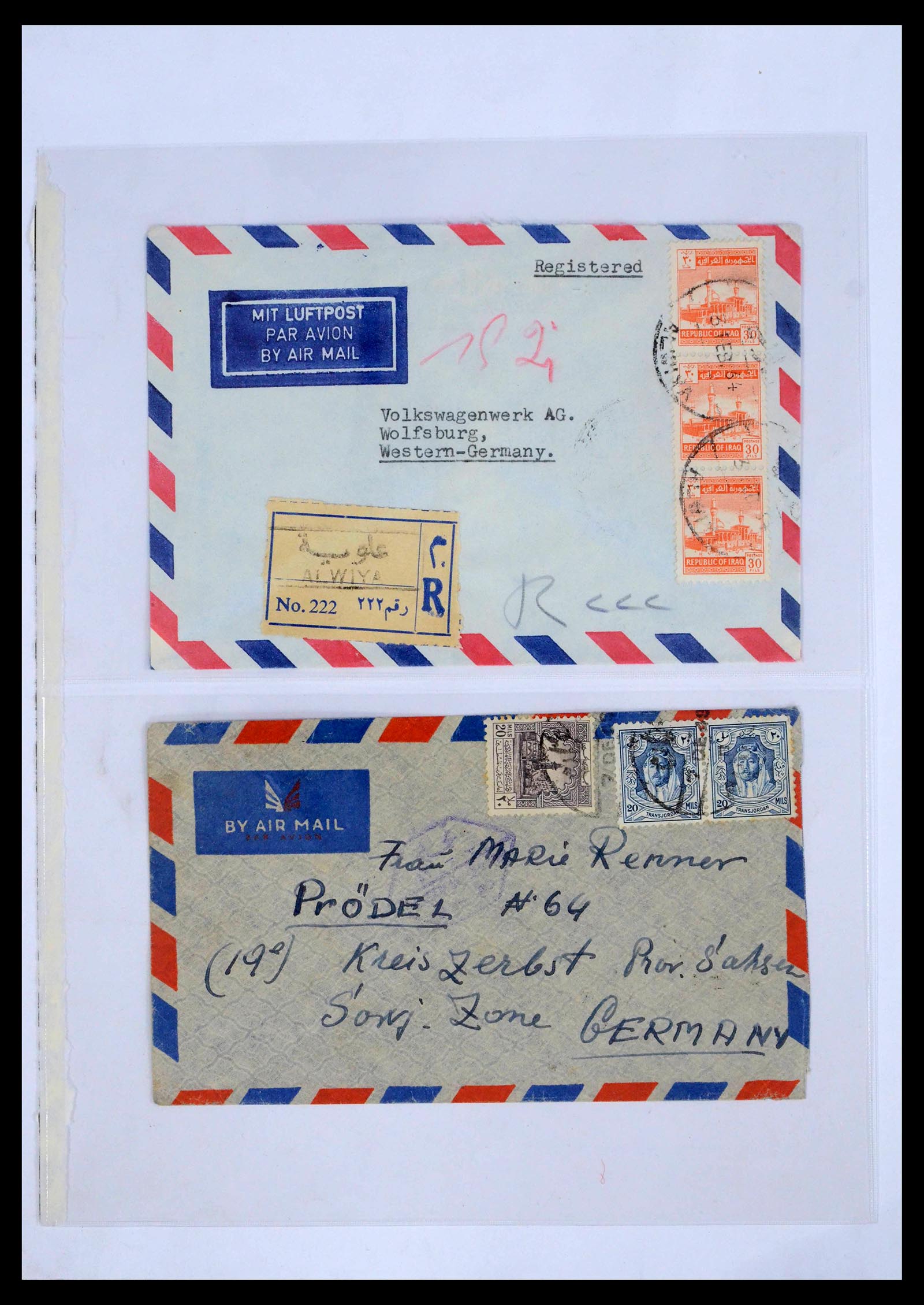 39418 0003 - Postzegelverzameling 39418 Irak brieven 1921-2001.