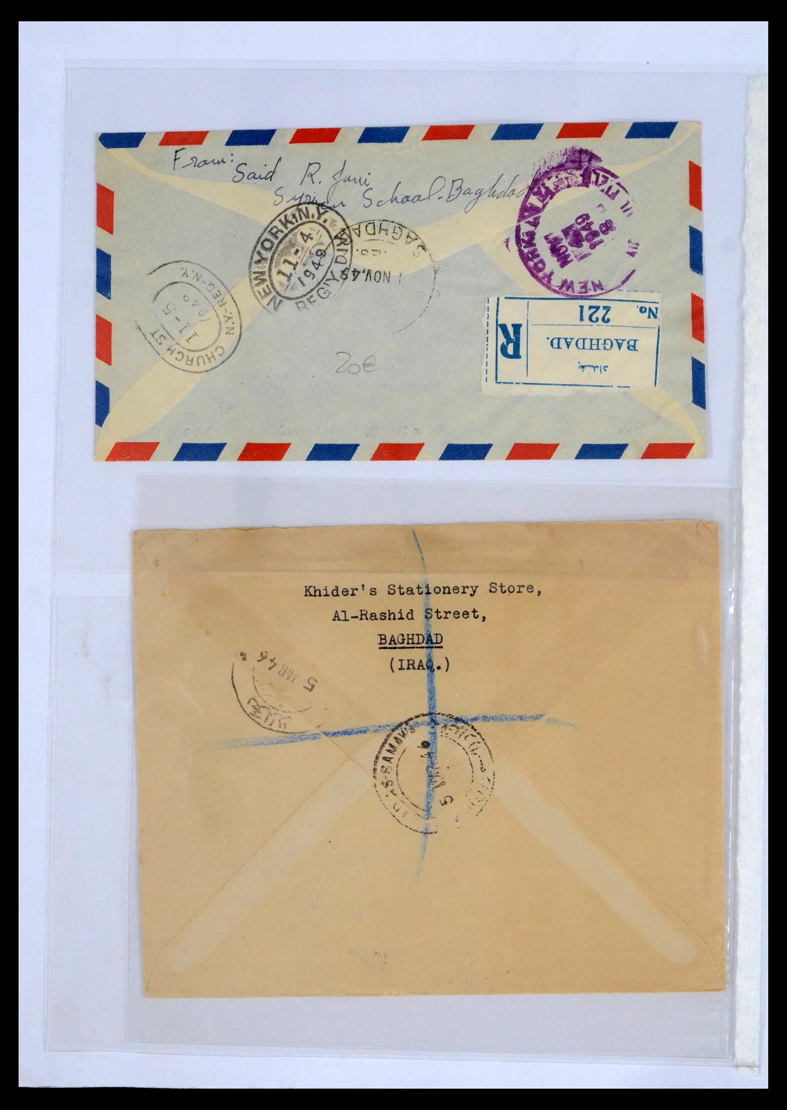 39418 0006 - Postzegelverzameling 39418 Irak brieven 1921-2001.