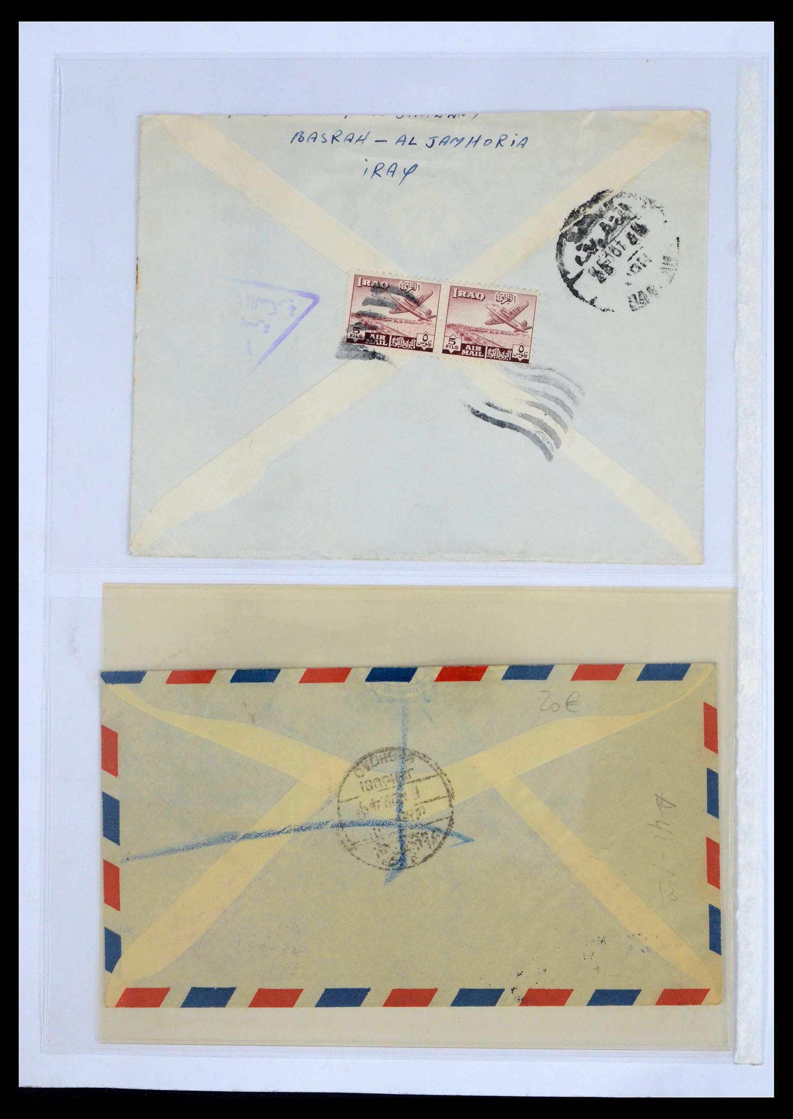 39418 0008 - Postzegelverzameling 39418 Irak brieven 1921-2001.