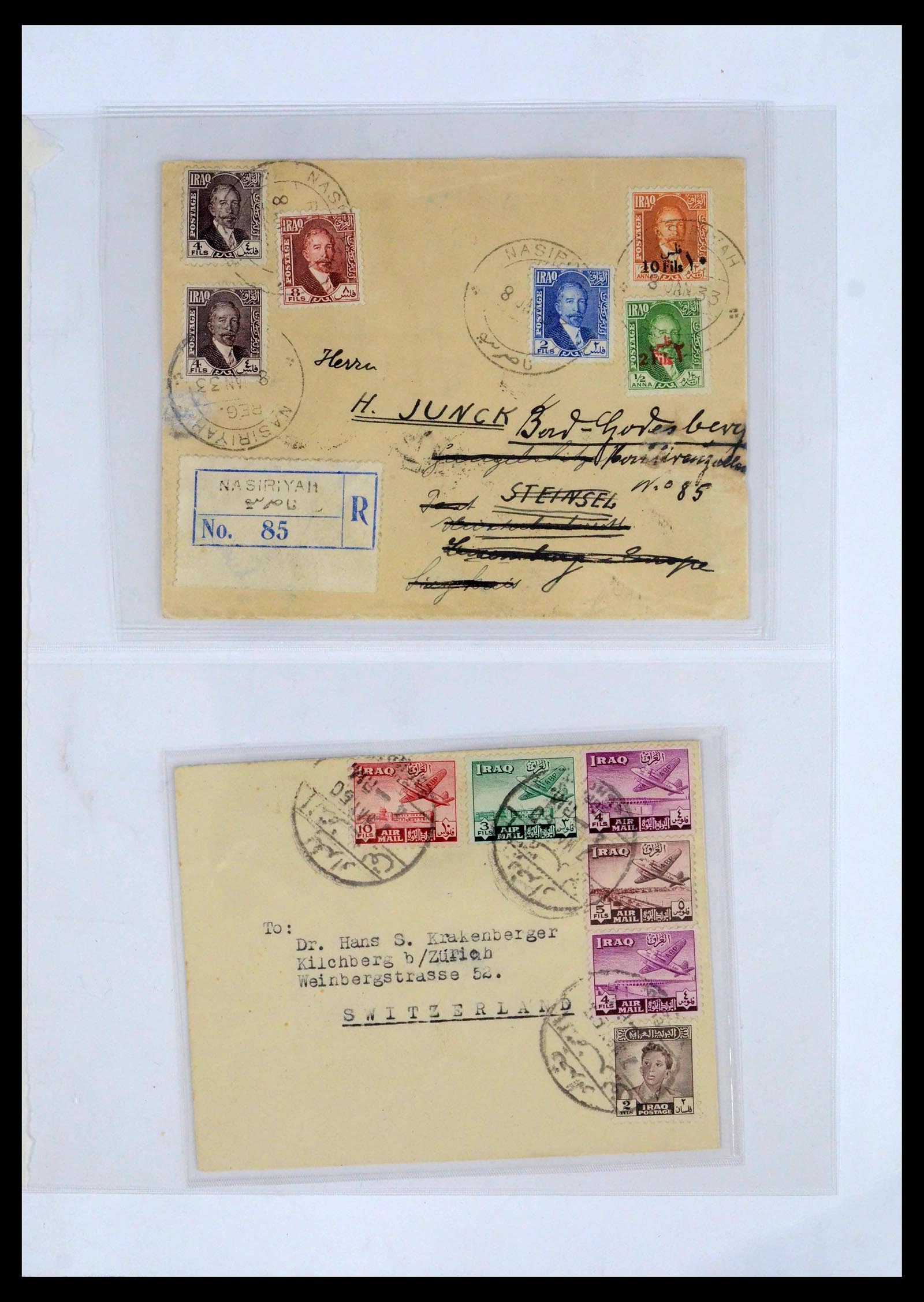 39418 0015 - Postzegelverzameling 39418 Irak brieven 1921-2001.