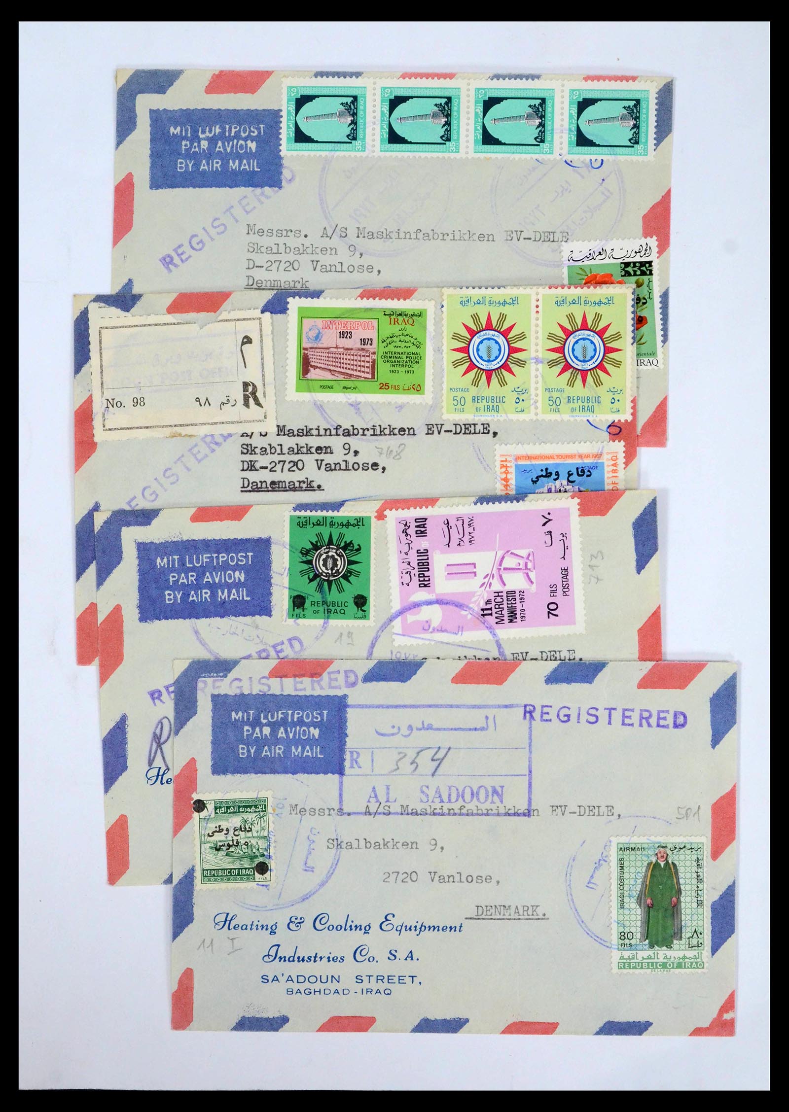 39418 0017 - Postzegelverzameling 39418 Irak brieven 1921-2001.