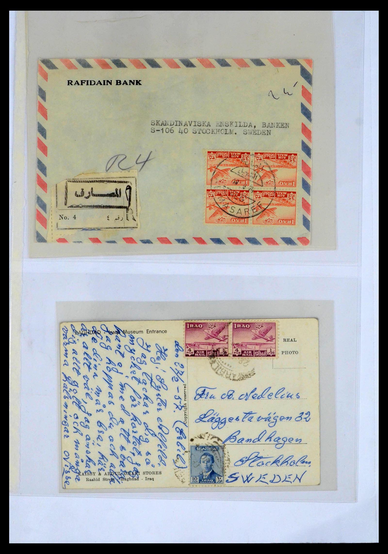 39418 0021 - Postzegelverzameling 39418 Irak brieven 1921-2001.