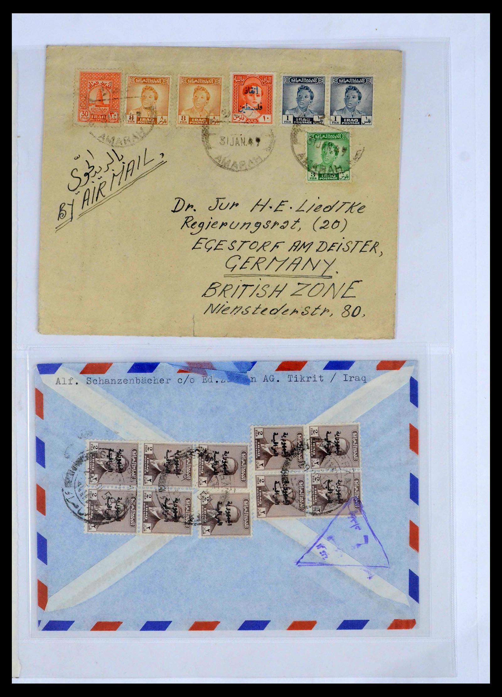 39418 0023 - Postzegelverzameling 39418 Irak brieven 1921-2001.