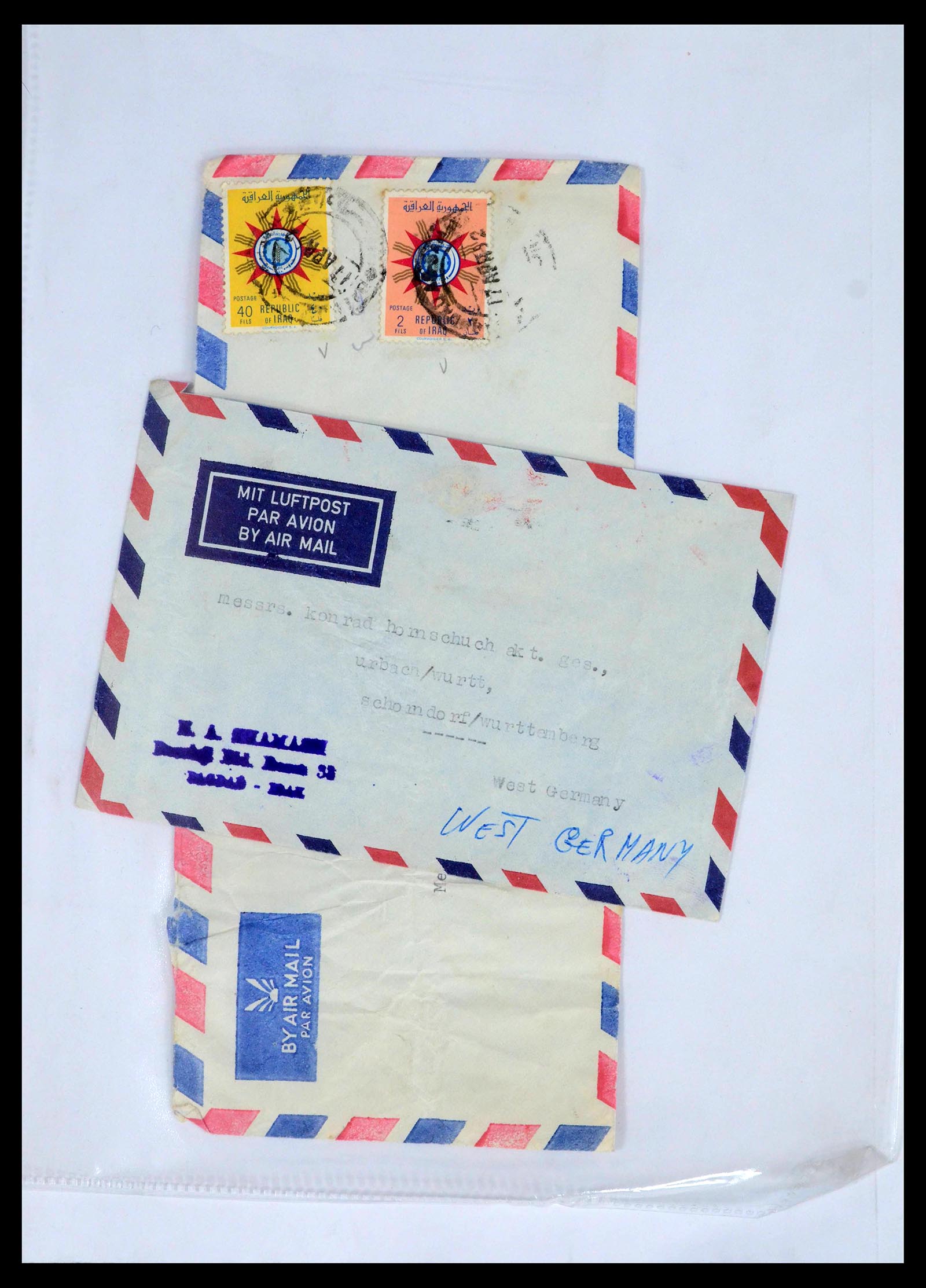 39418 0025 - Postzegelverzameling 39418 Irak brieven 1921-2001.
