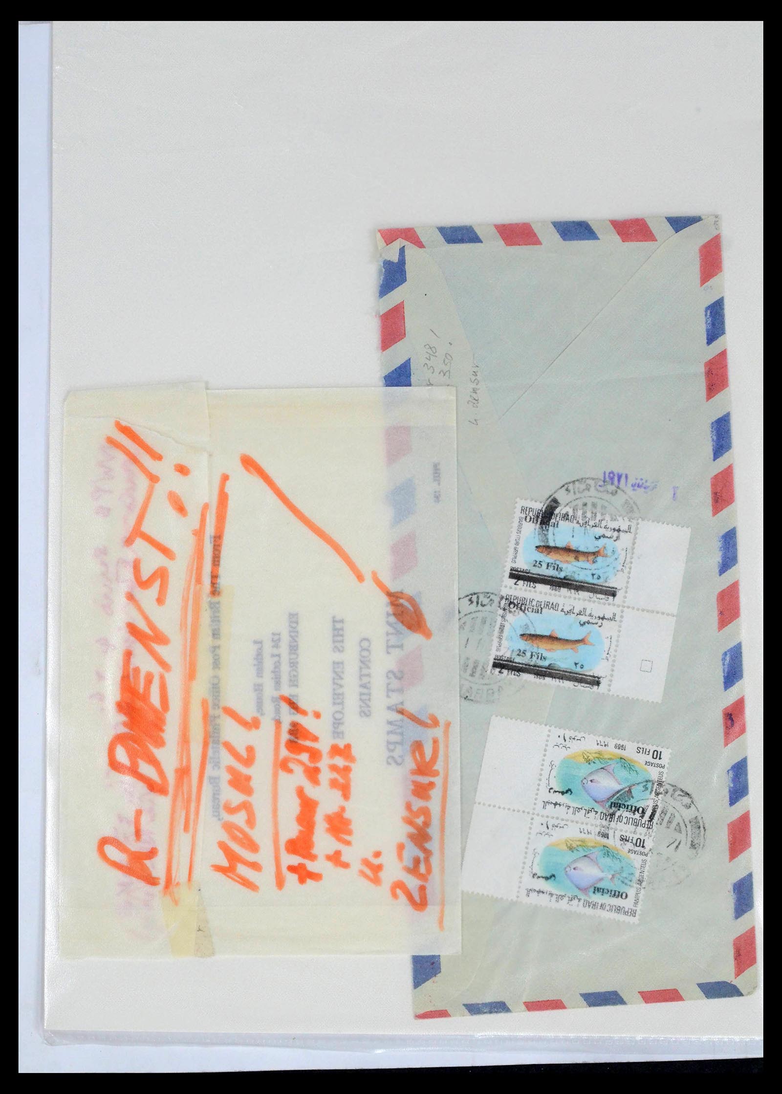 39418 0034 - Postzegelverzameling 39418 Irak brieven 1921-2001.