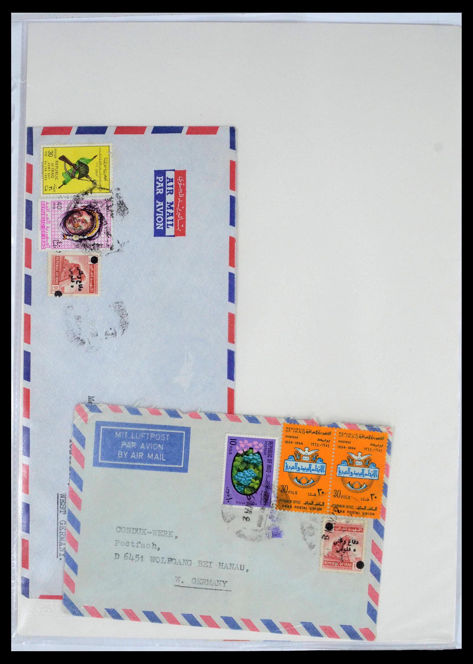 39418 0035 - Postzegelverzameling 39418 Irak brieven 1921-2001.