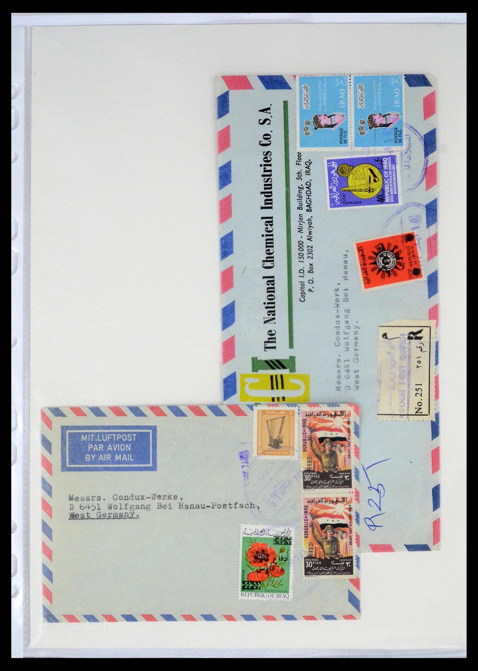 39418 0041 - Postzegelverzameling 39418 Irak brieven 1921-2001.