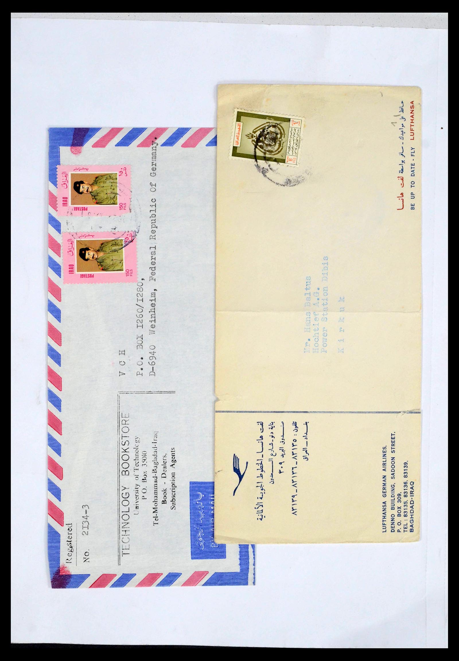 39418 0142 - Postzegelverzameling 39418 Irak brieven 1921-2001.