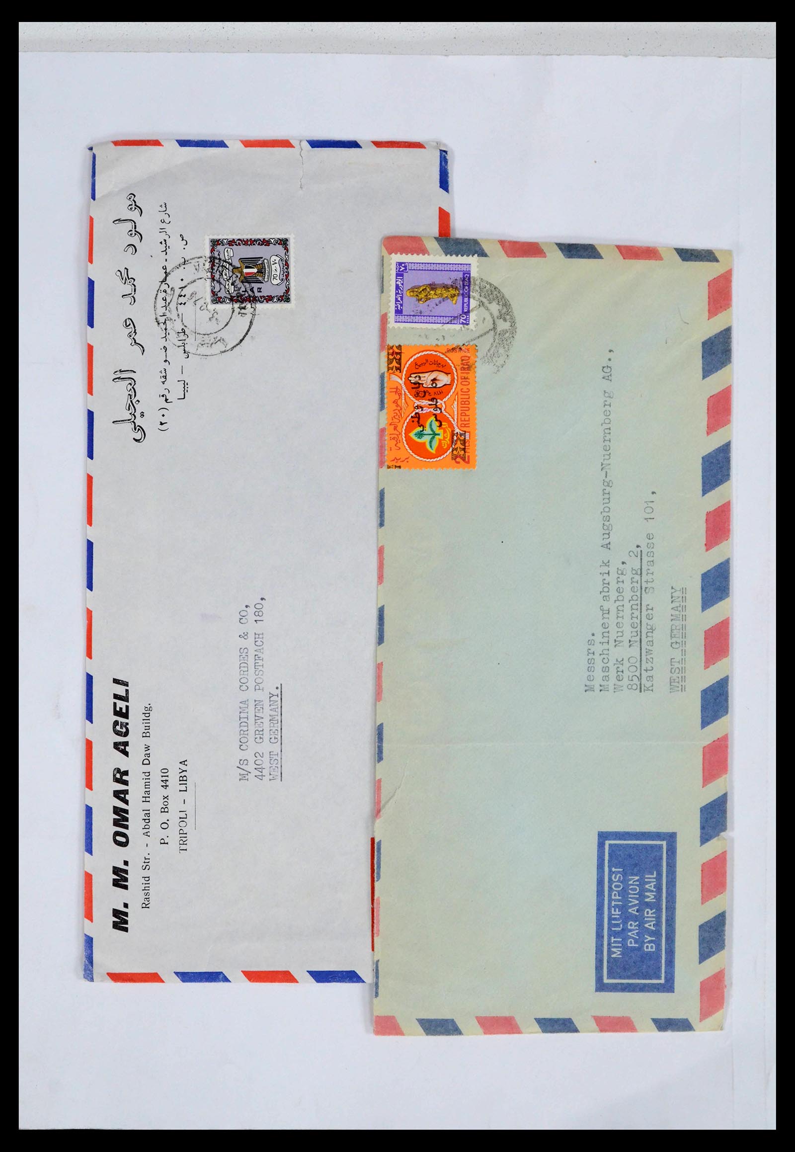 39418 0144 - Postzegelverzameling 39418 Irak brieven 1921-2001.