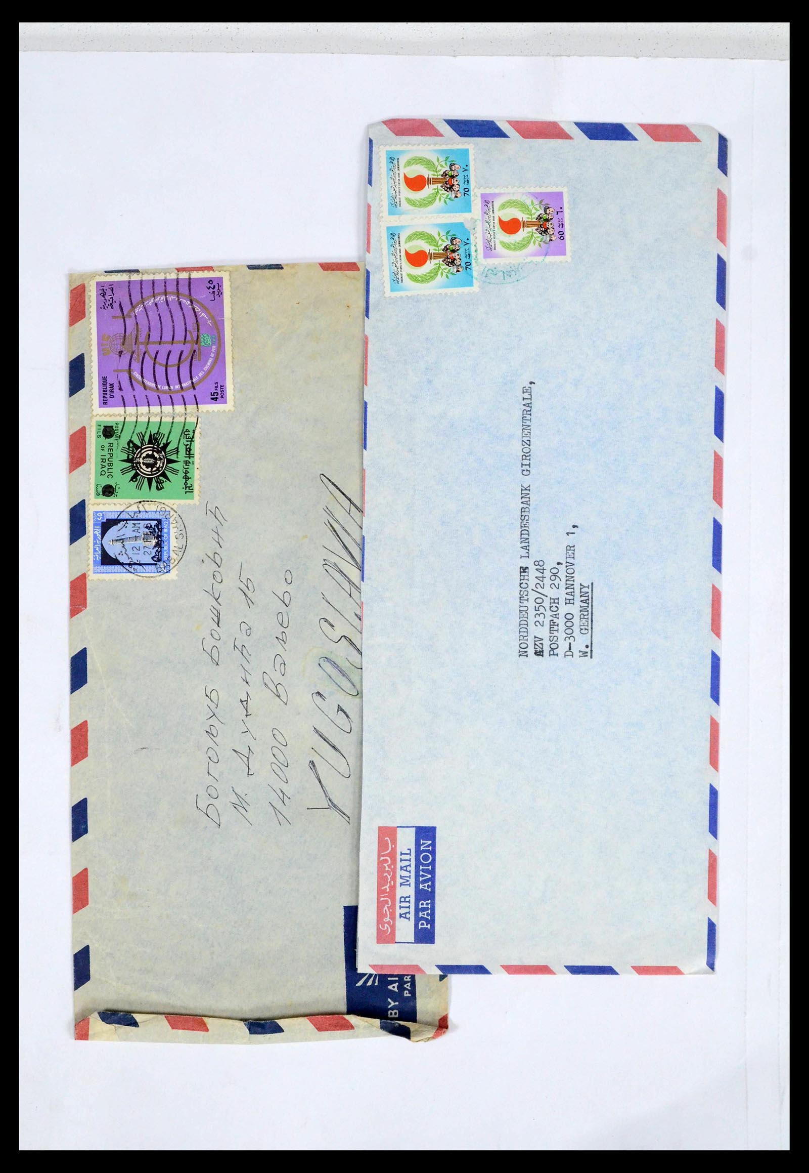 39418 0145 - Postzegelverzameling 39418 Irak brieven 1921-2001.