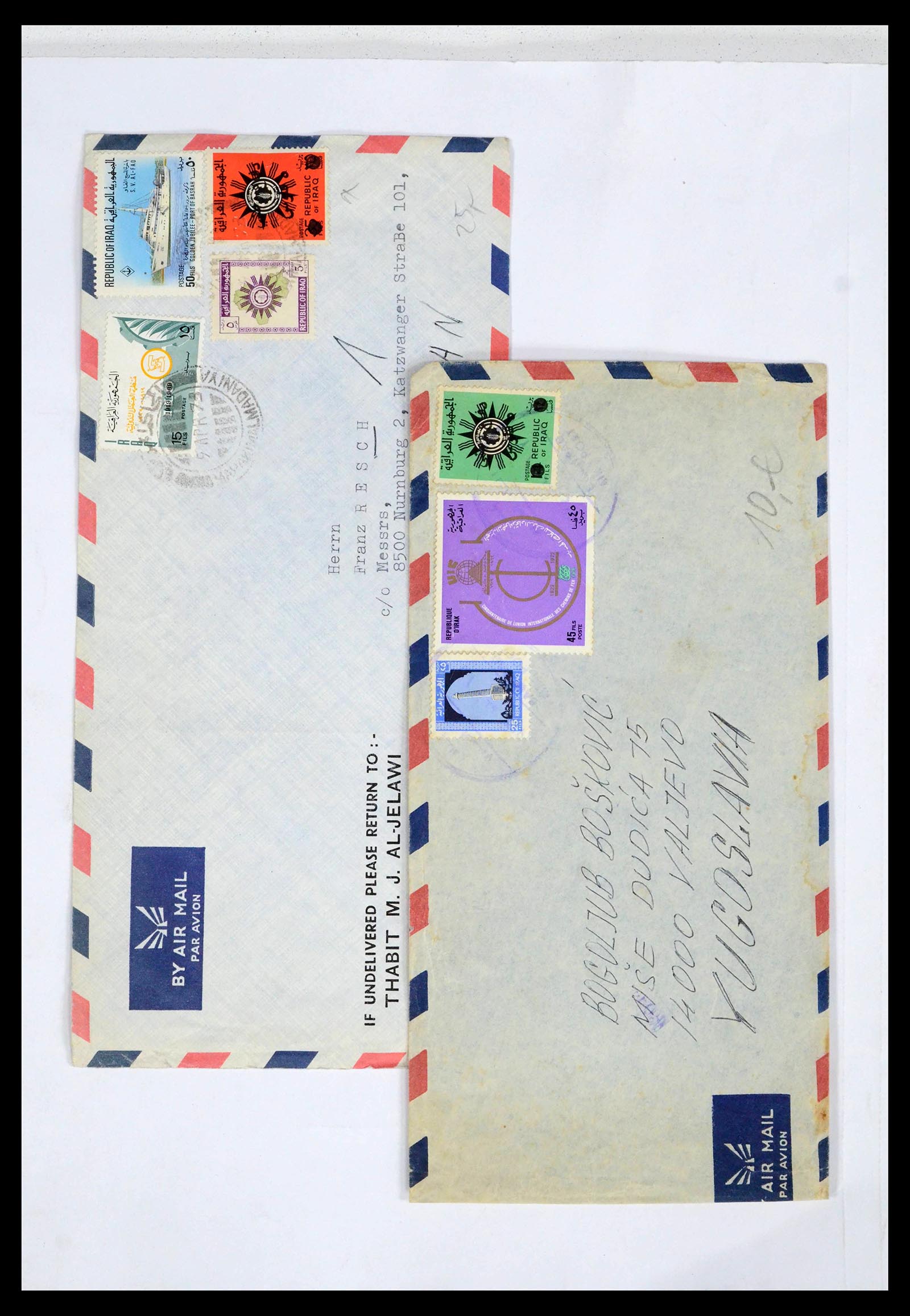 39418 0146 - Postzegelverzameling 39418 Irak brieven 1921-2001.