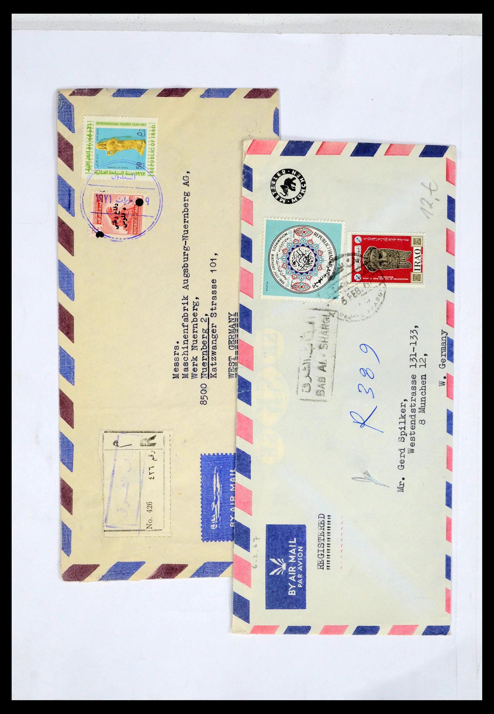 39418 0148 - Postzegelverzameling 39418 Irak brieven 1921-2001.