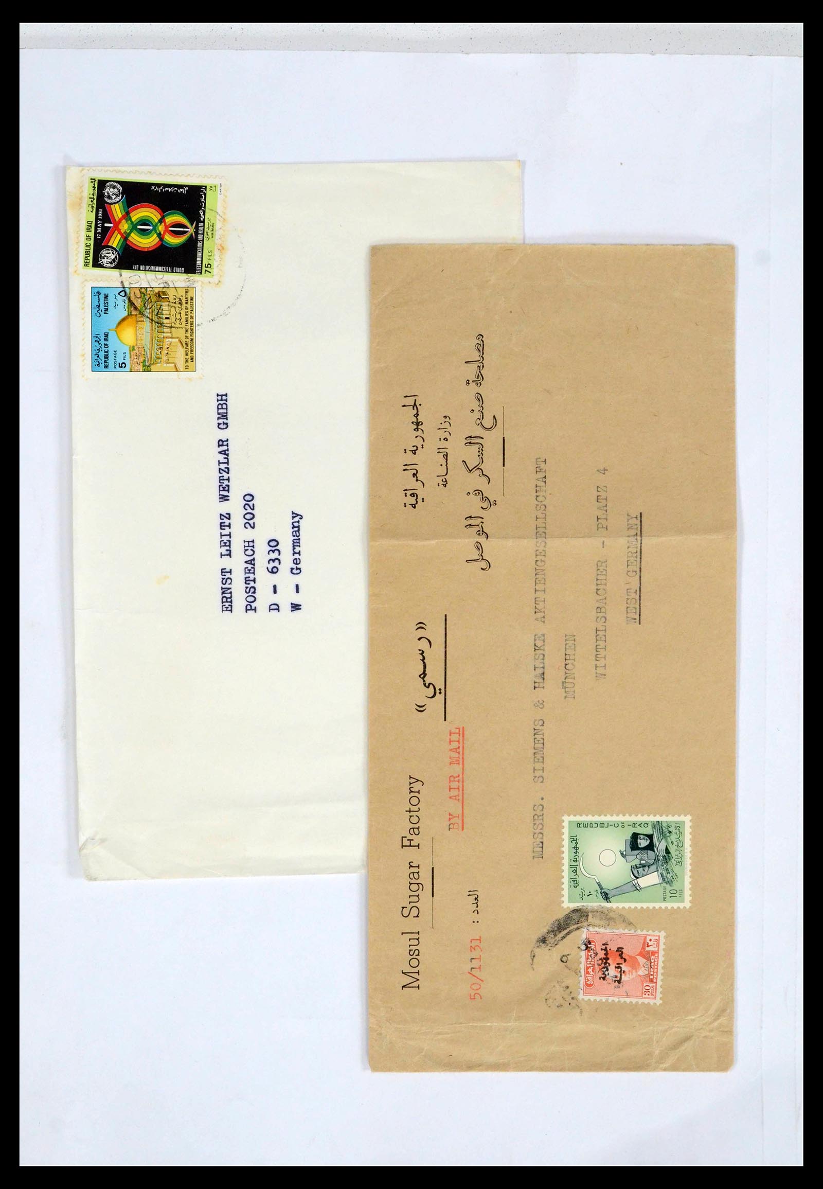 39418 0150 - Postzegelverzameling 39418 Irak brieven 1921-2001.