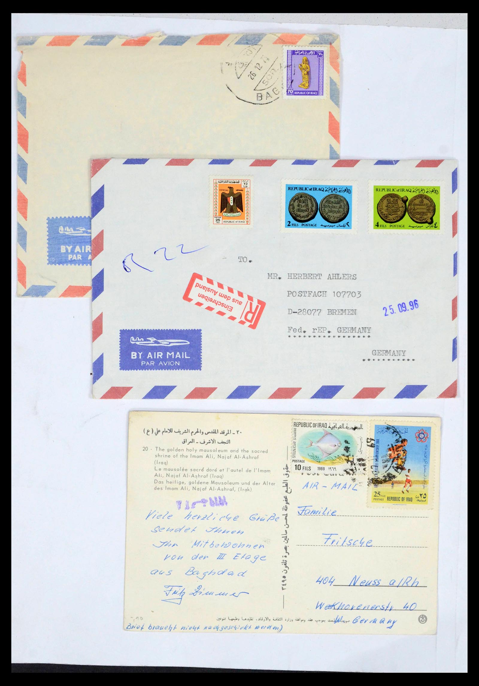 39418 0151 - Postzegelverzameling 39418 Irak brieven 1921-2001.