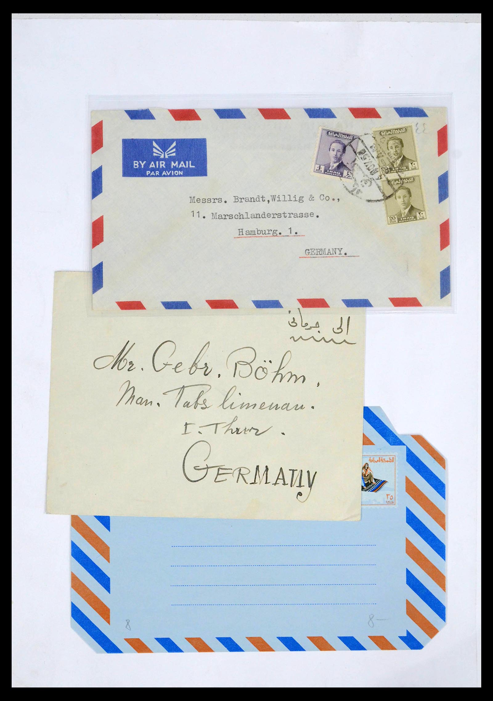 39418 0155 - Postzegelverzameling 39418 Irak brieven 1921-2001.