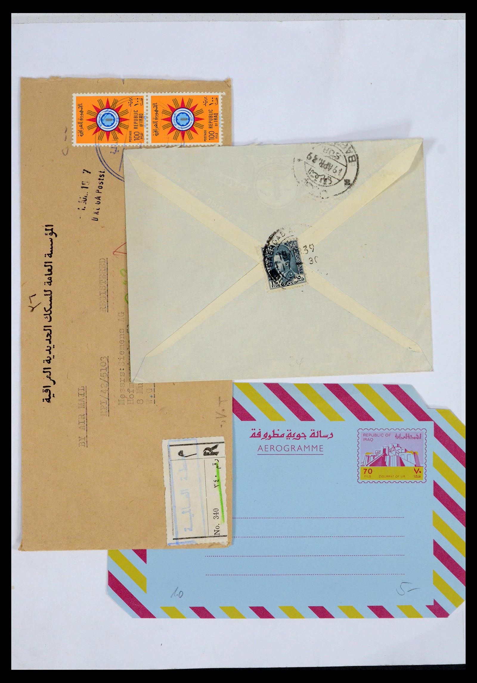 39418 0156 - Postzegelverzameling 39418 Irak brieven 1921-2001.