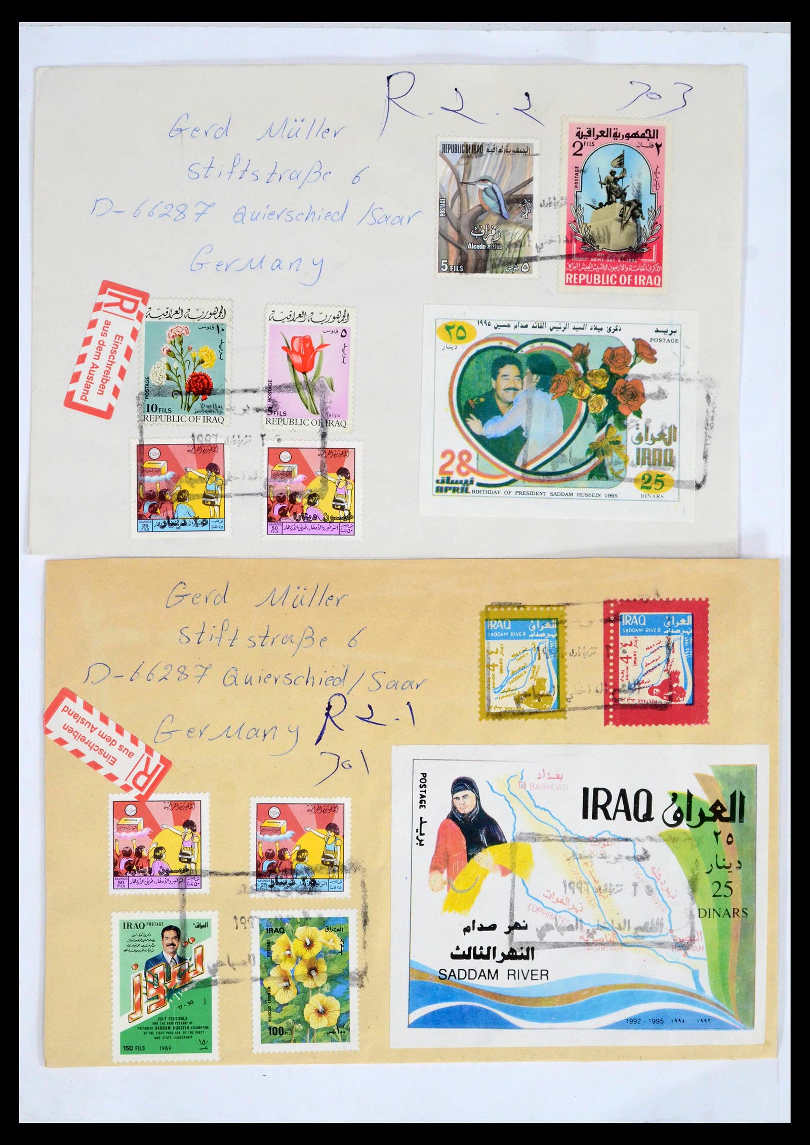 39418 0157 - Postzegelverzameling 39418 Irak brieven 1921-2001.