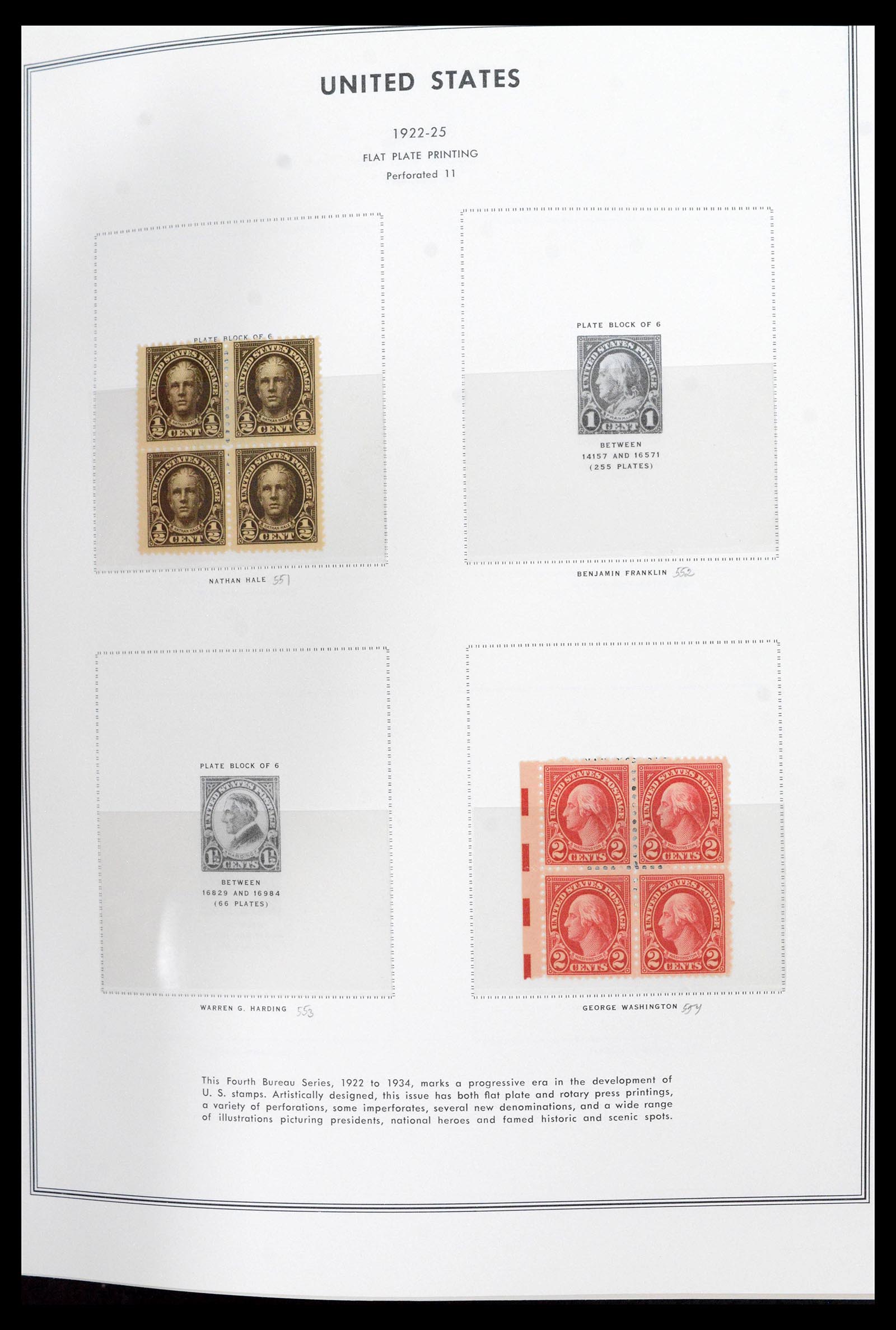 39419 0002 - Postzegelverzameling 39419 USA plaatblokken 1919-1980.