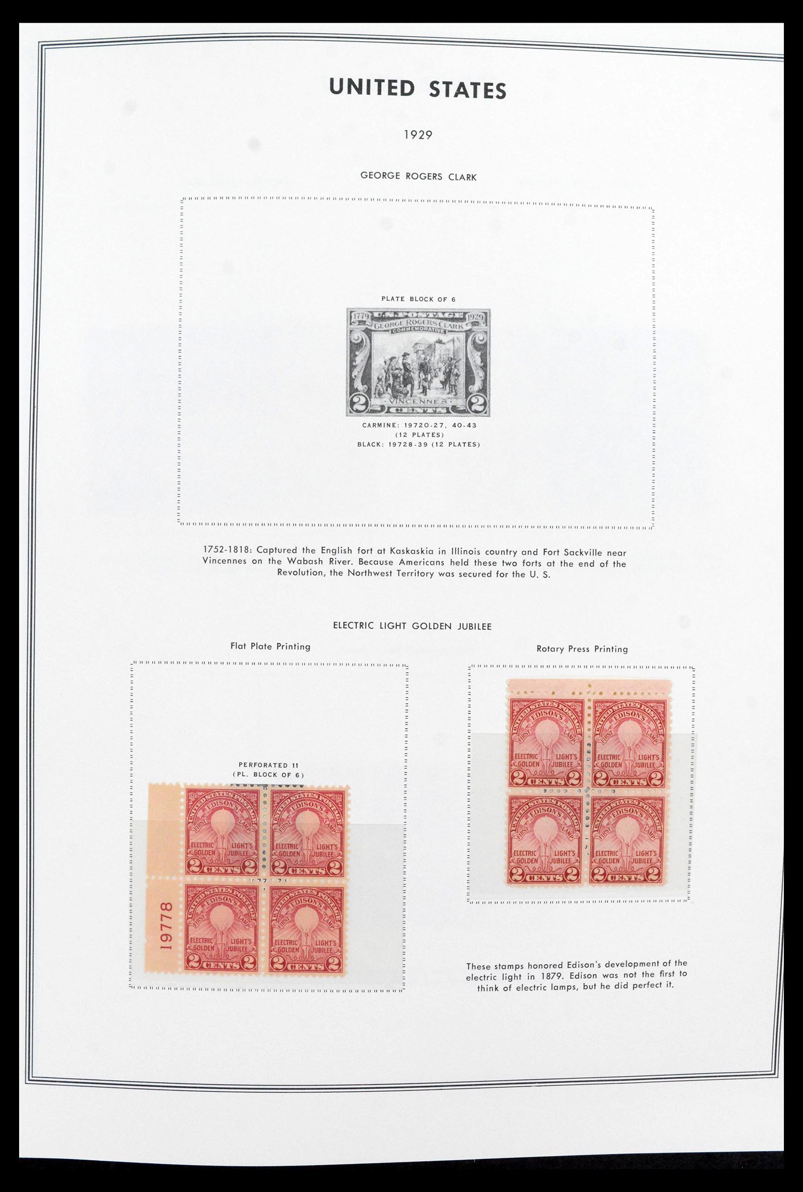 39419 0012 - Postzegelverzameling 39419 USA plaatblokken 1919-1980.