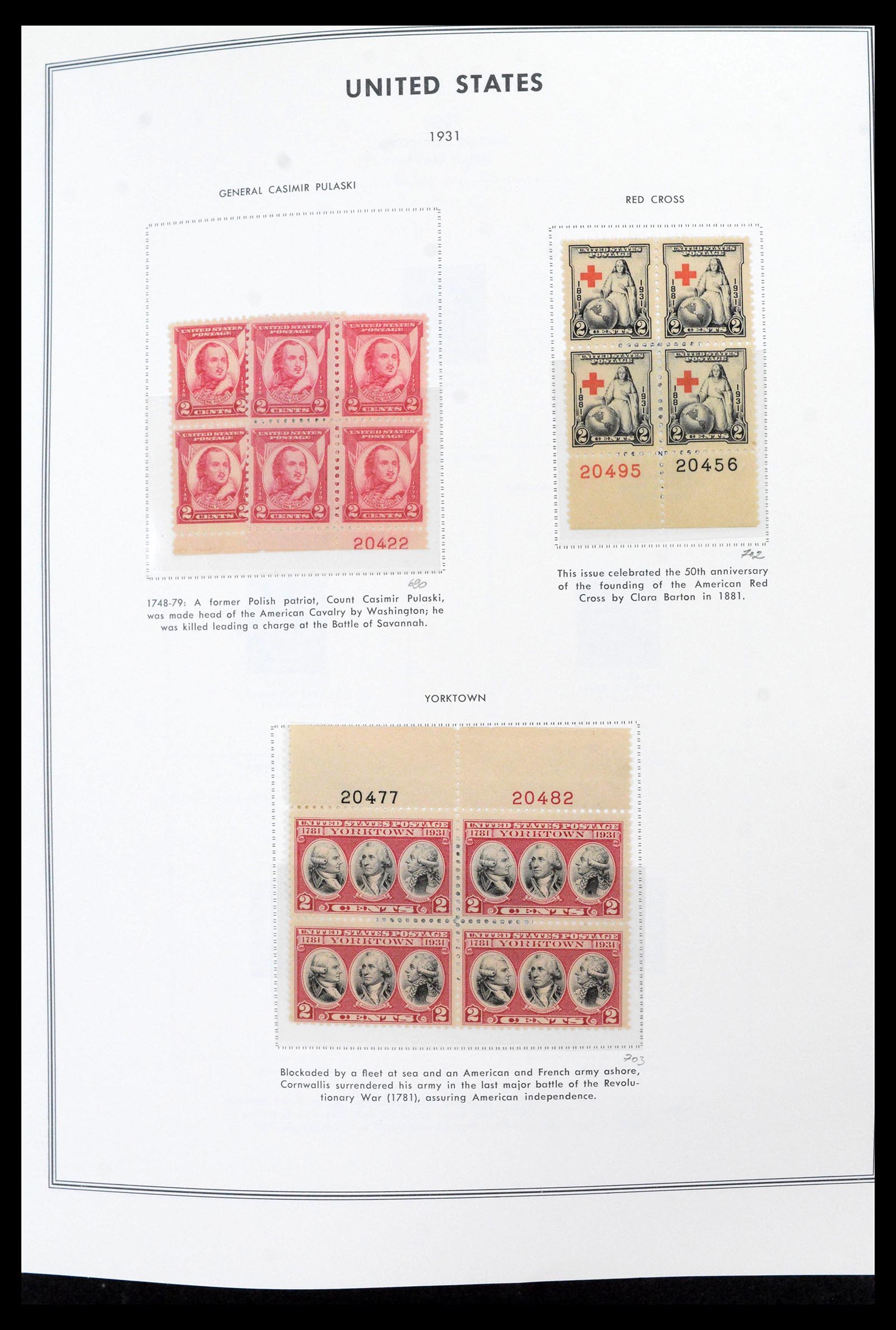 39419 0016 - Postzegelverzameling 39419 USA plaatblokken 1919-1980.