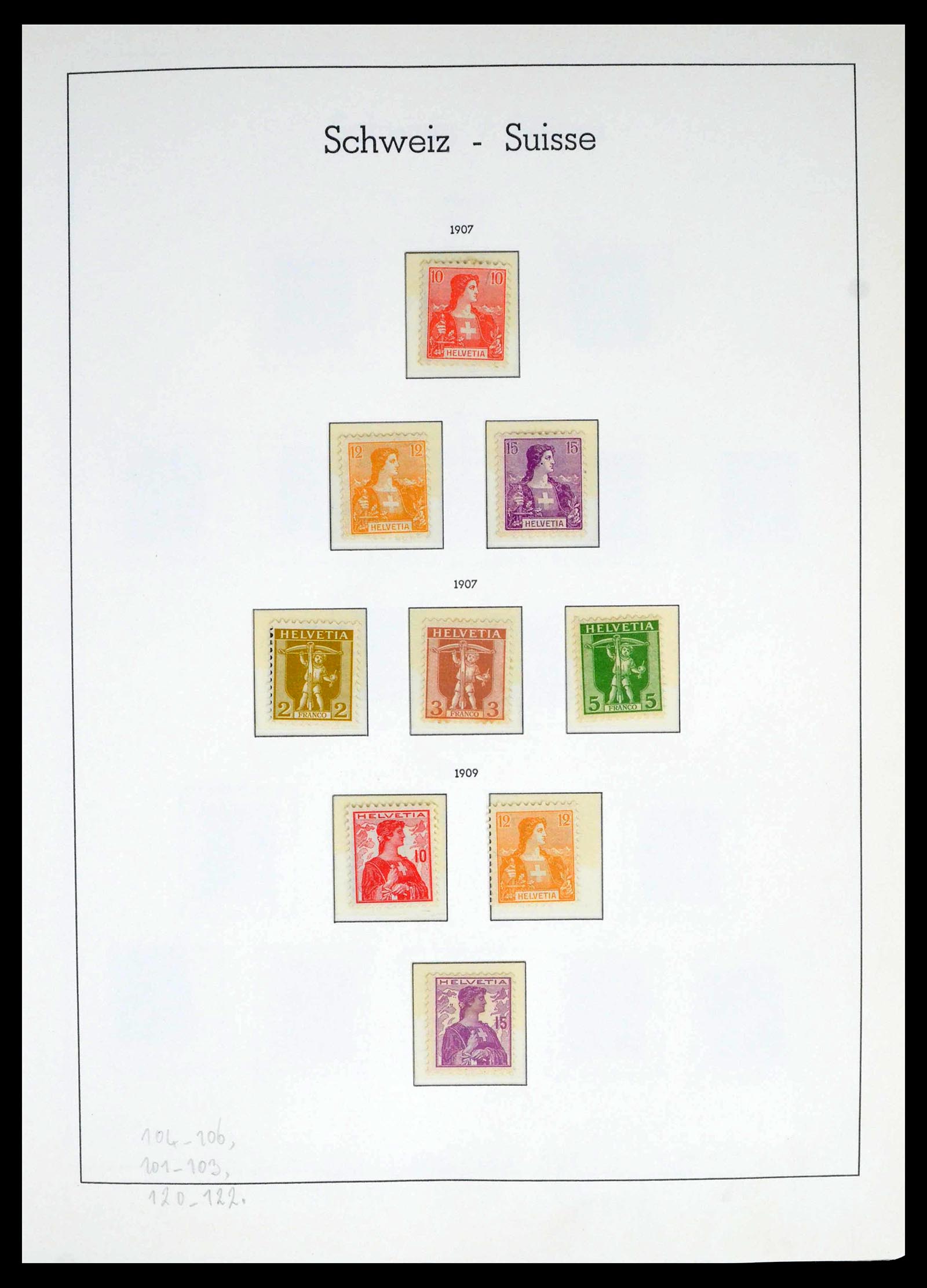 39420 0011 - Stamp collection 39420 Switzerland 1862-1974.